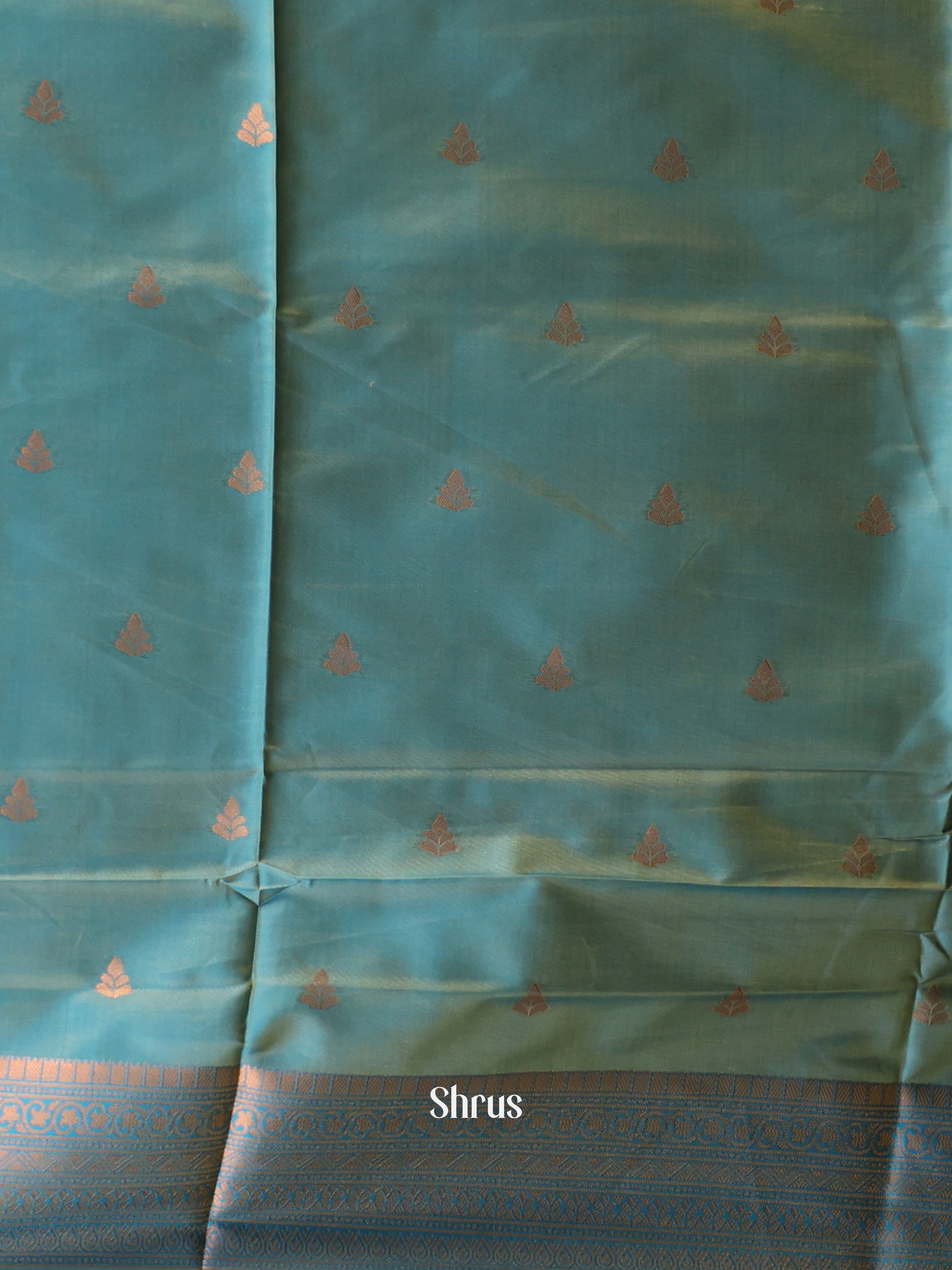 Pink & Purple - Semi Softsilk Saree - Shop on Shrus.com