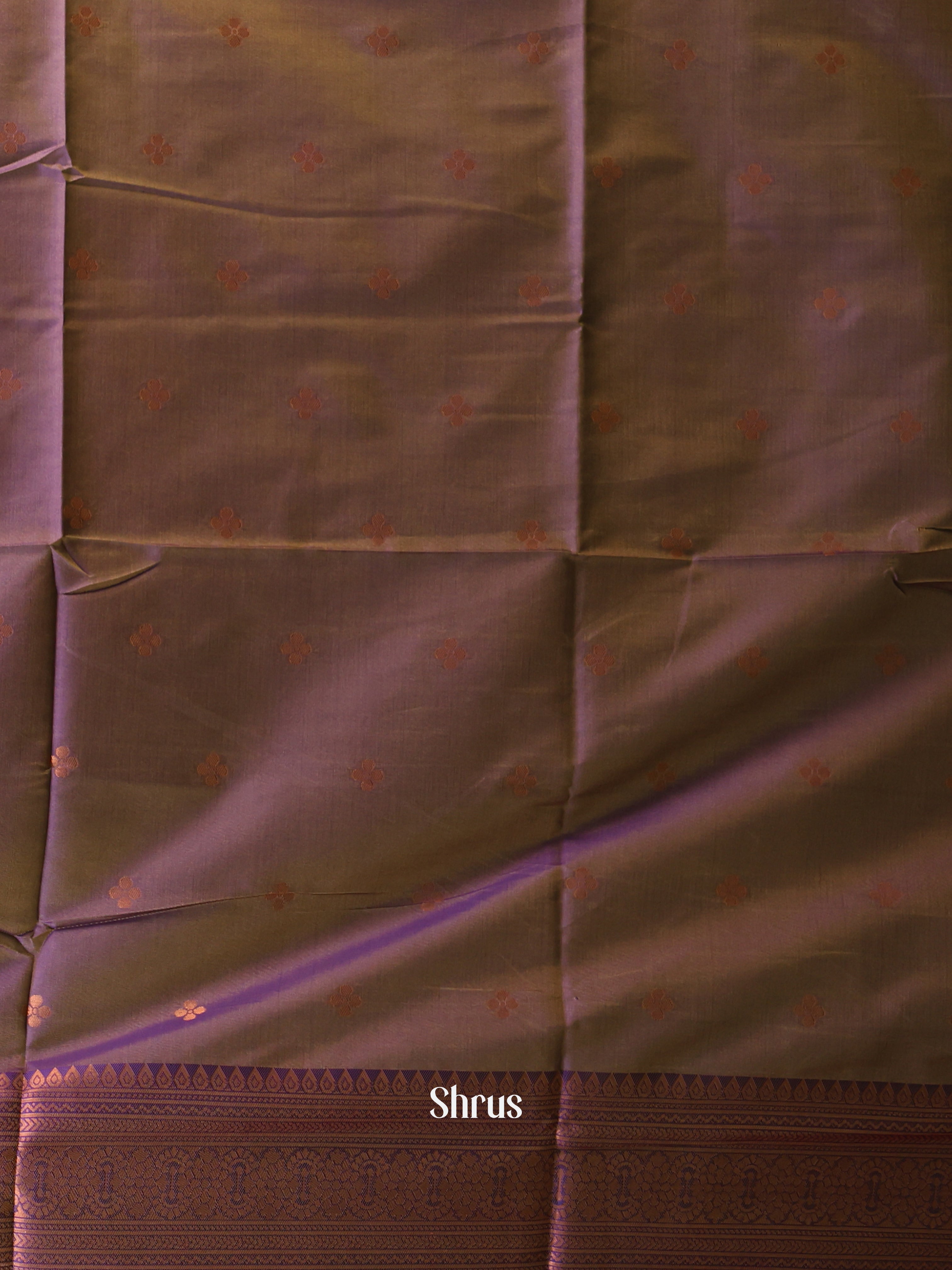 Green & Blue - Semi Softsilk Saree - Shop on Shrus.com