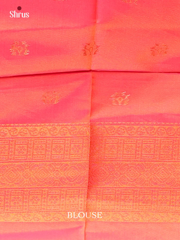 Lite Yellow with Pink- Semi Softsilk Saree - Shop on Shrus.com