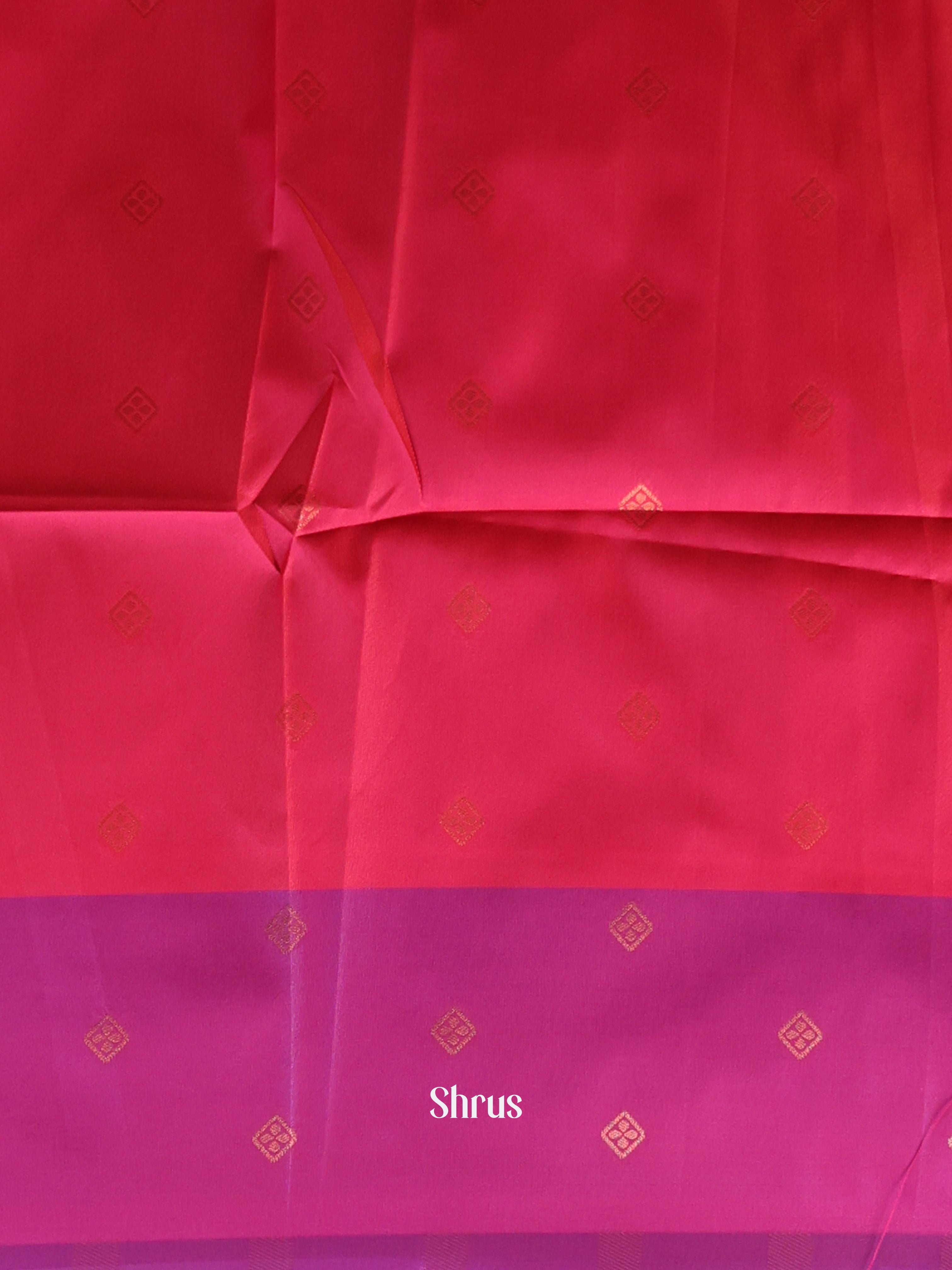 Purple & Pink - Semi Softsilk Saree - Shop on Shrus.com