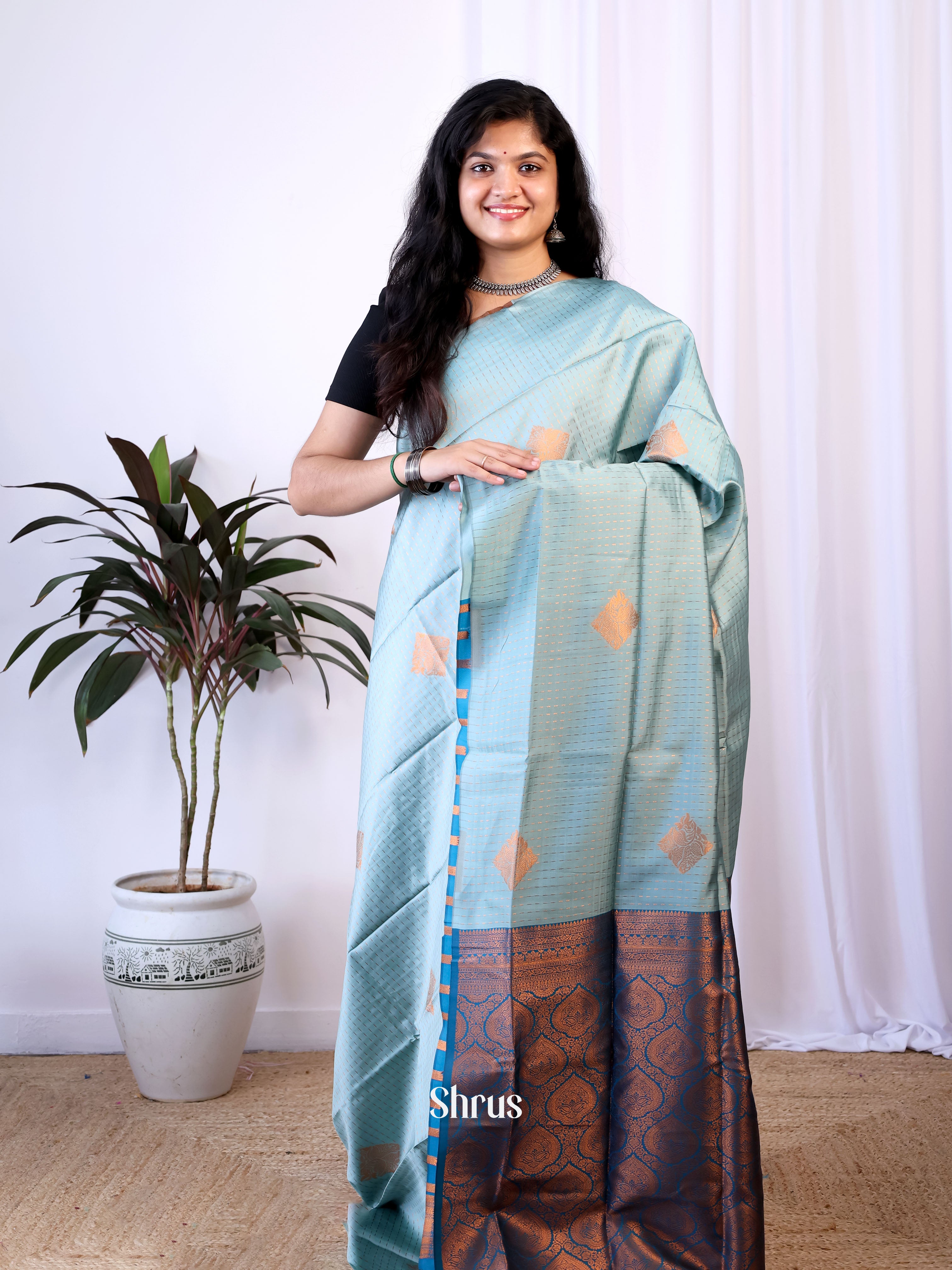 CIS15192 - Semi Softsilk Saree - Shop on Shrus.com