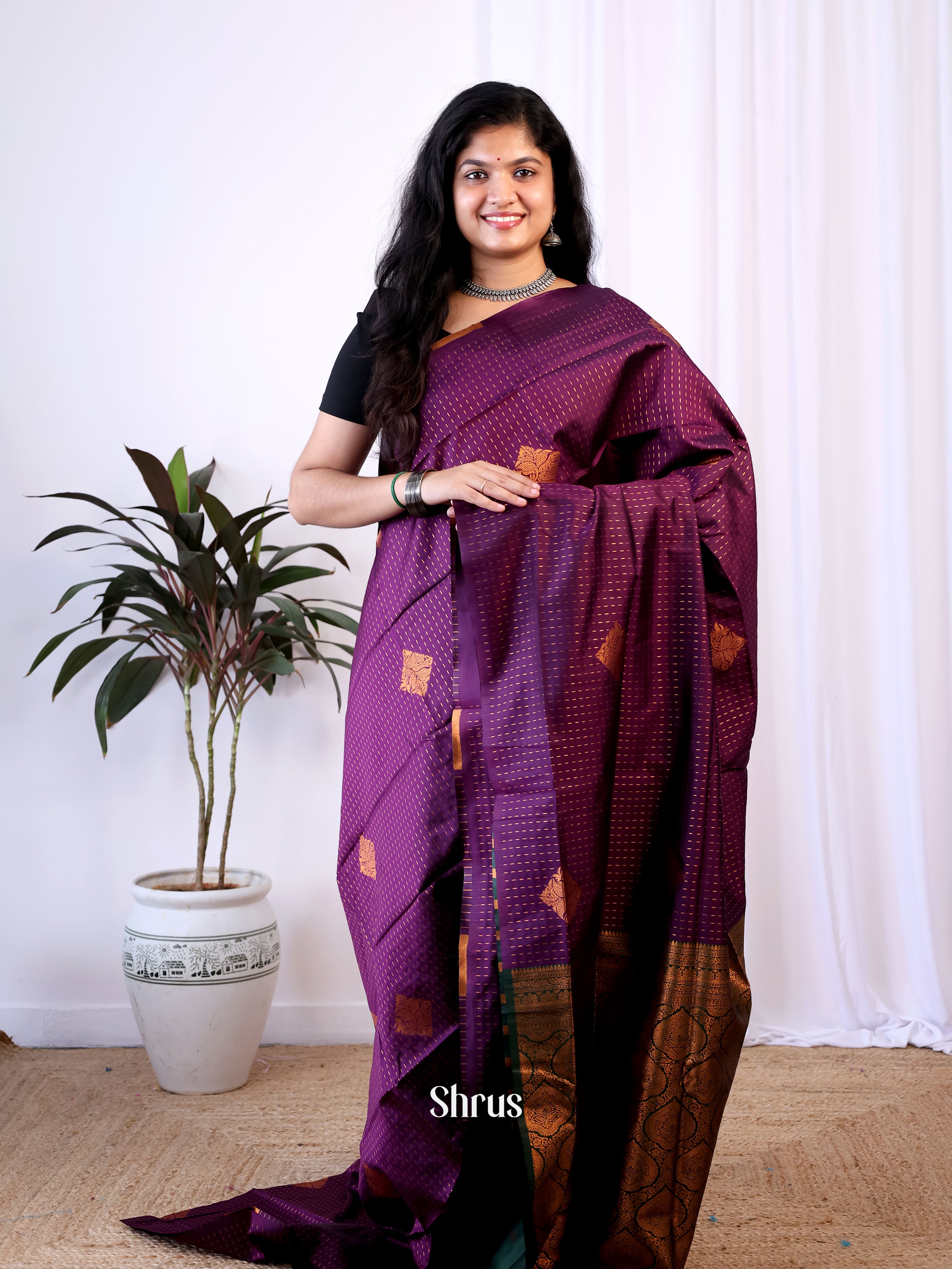 CIS15197 - Semi Softsilk Saree - Shop on Shrus.com