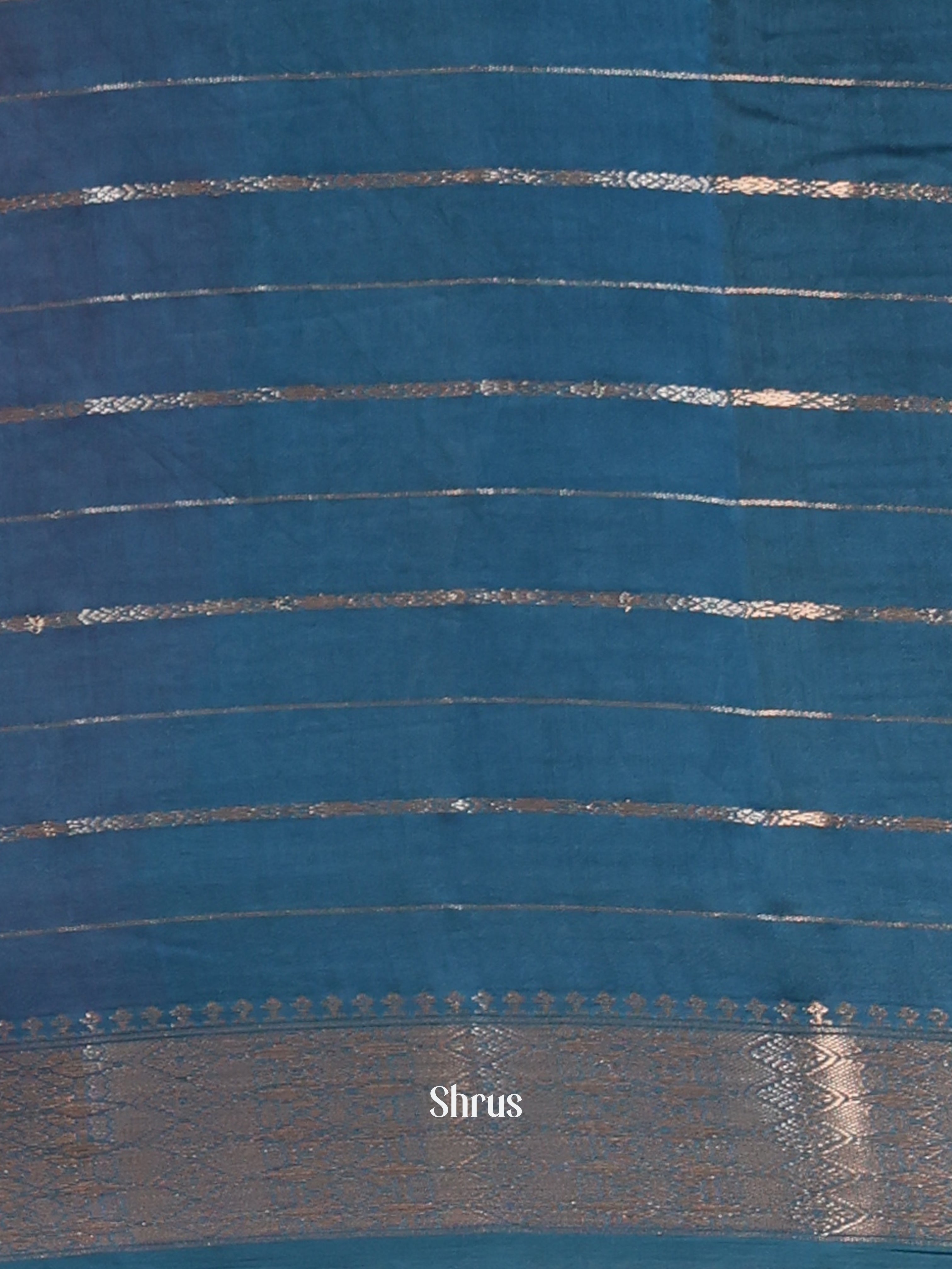 Red & Blue- Semi Dupion Saree - Shop on Shrus.com