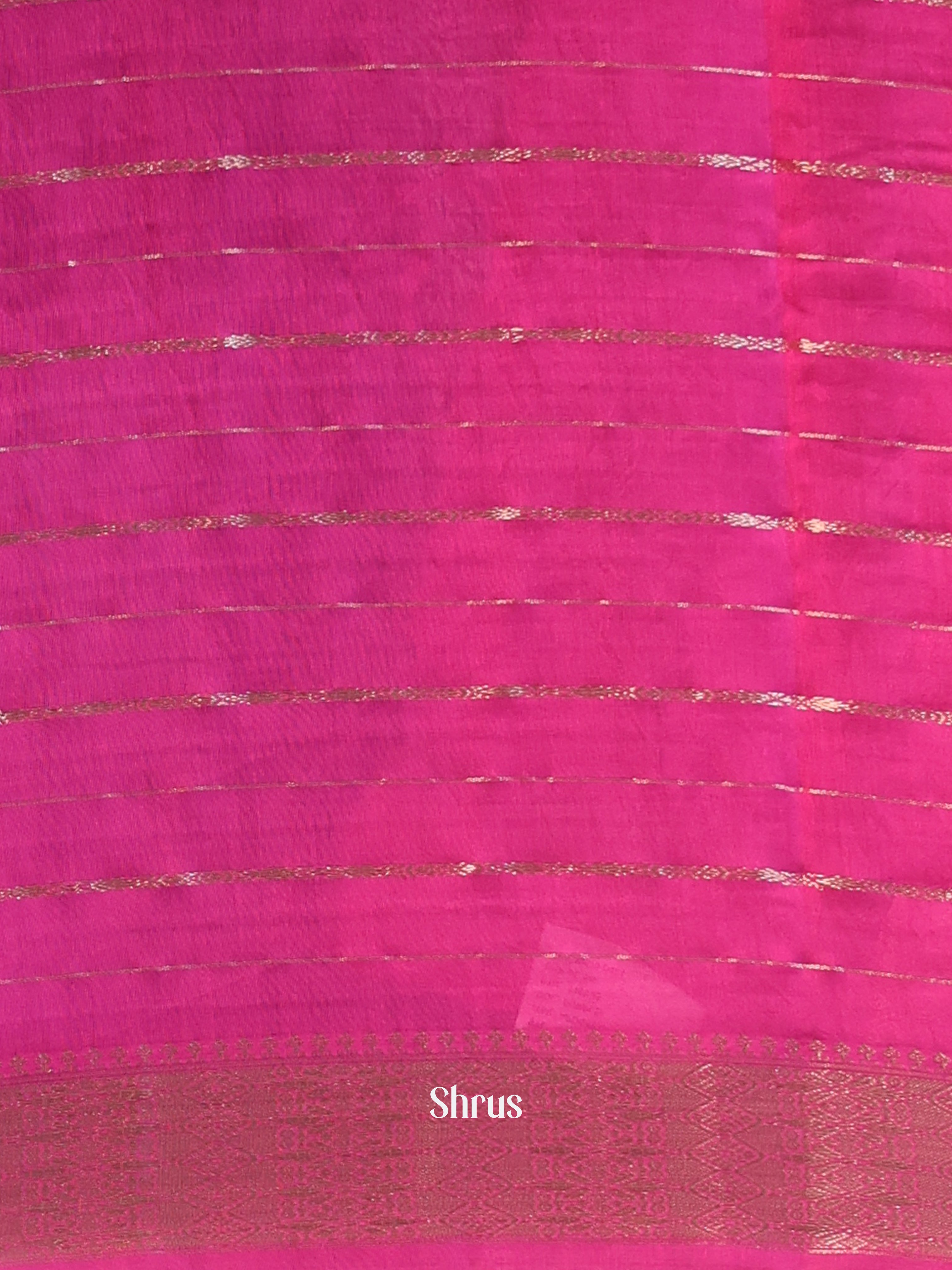 Violet & Pink- Semi Dupion Saree - Shop on Shrus.com