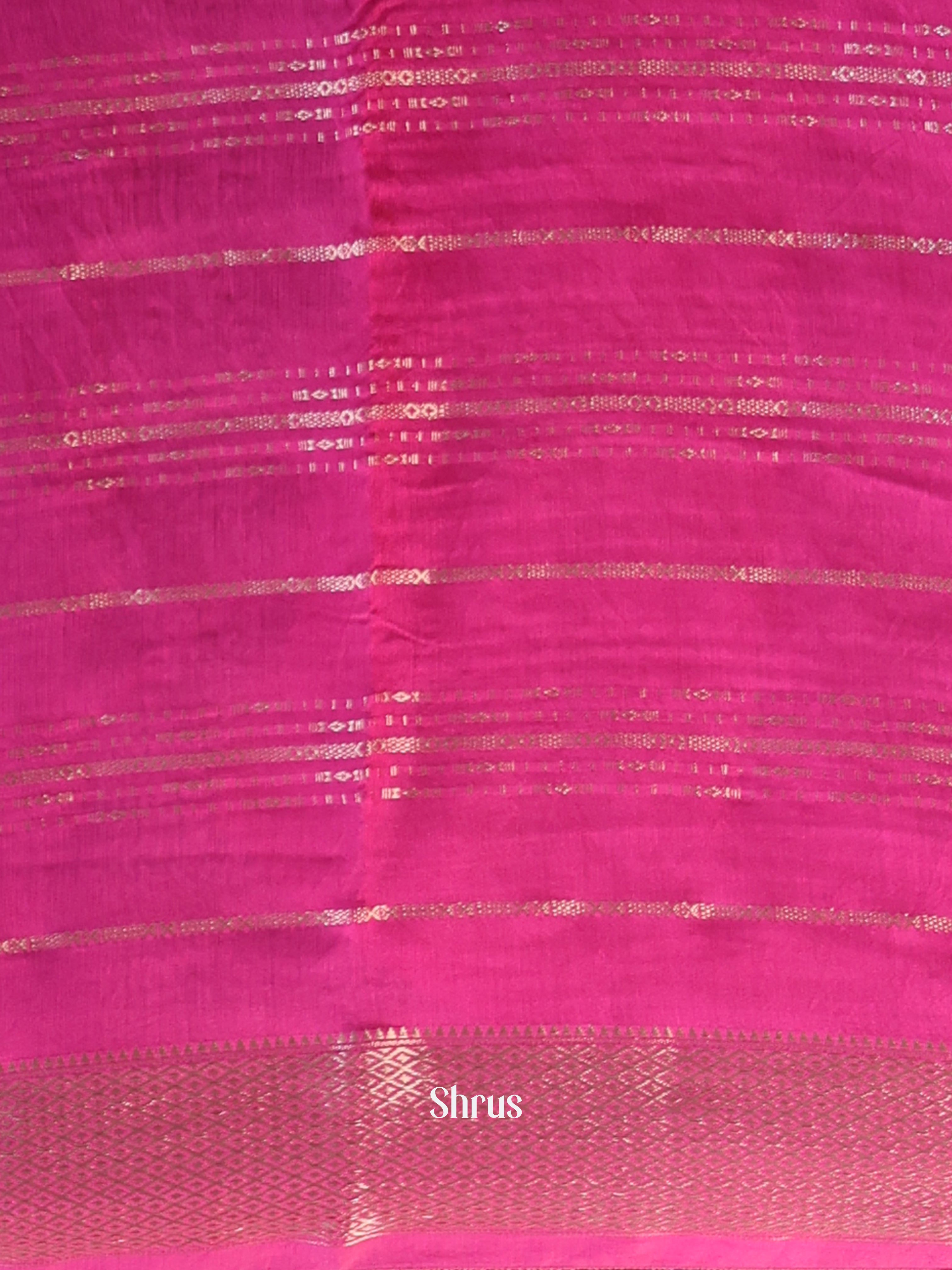 Violet & Pink - Semi Dupion Saree - Shop on Shrus.com