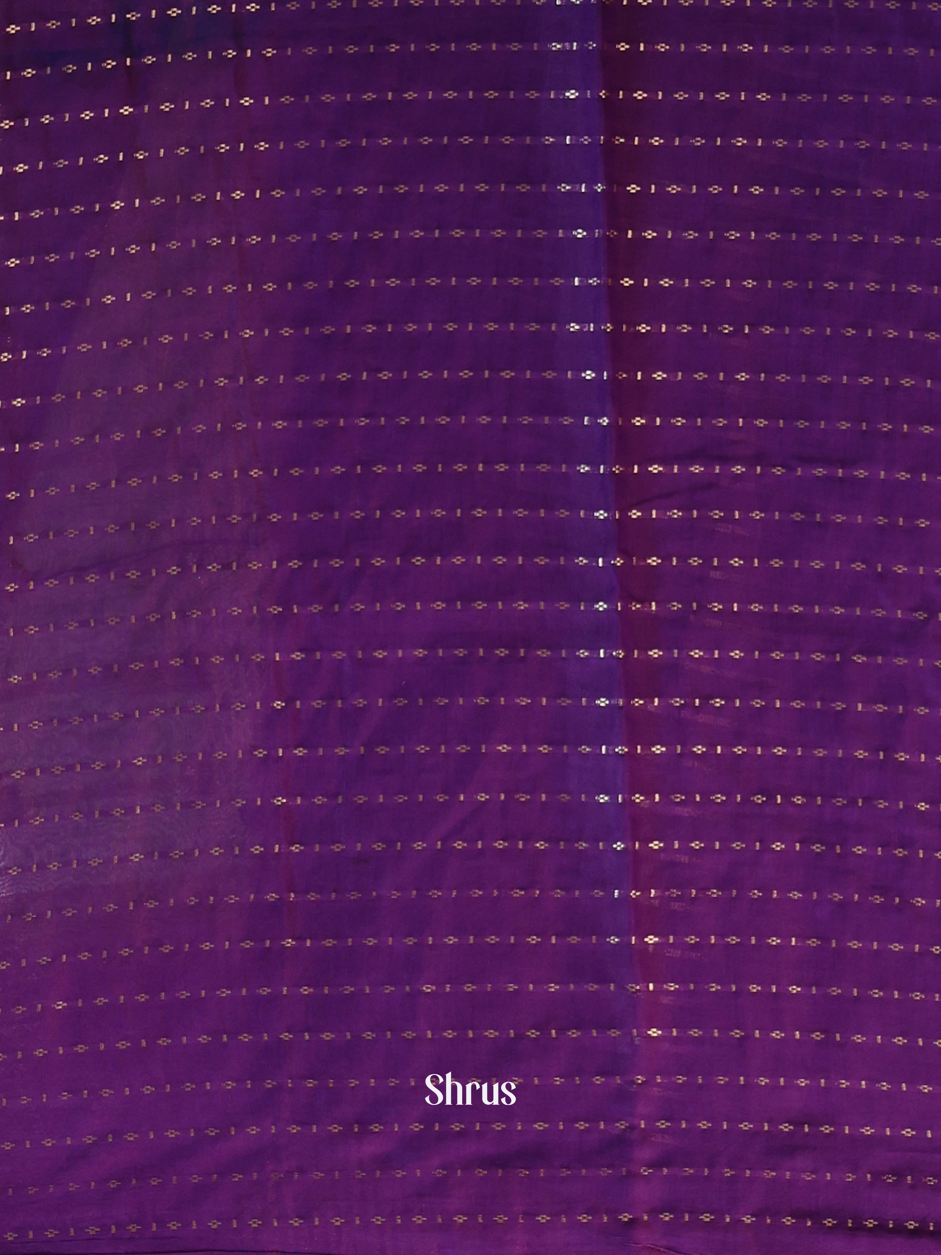 Green & Purple - Semi Dupion Saree - Shop on Shrus.com