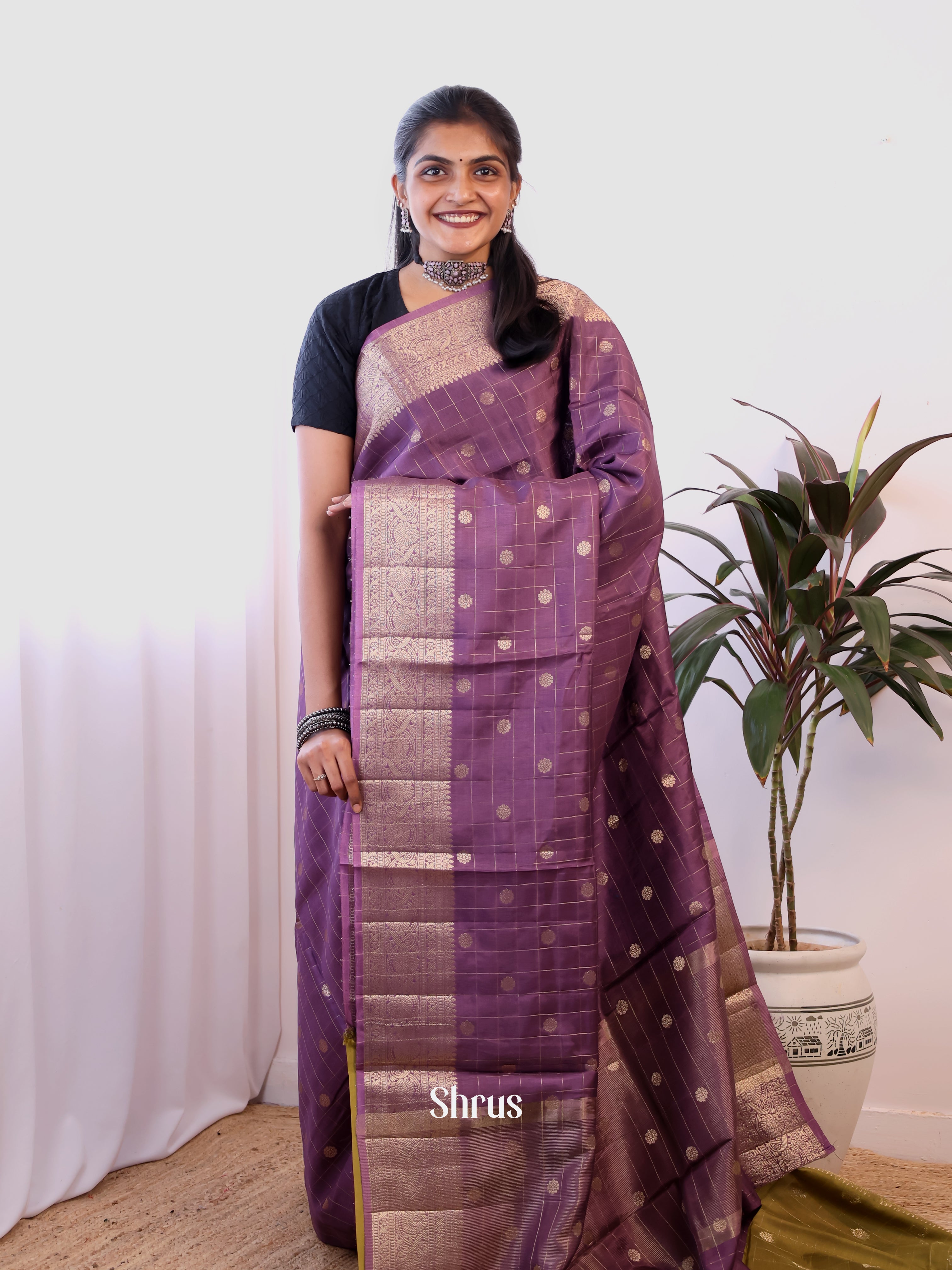 CIS15269 - Semi Dupion Saree - Shop on Shrus.com