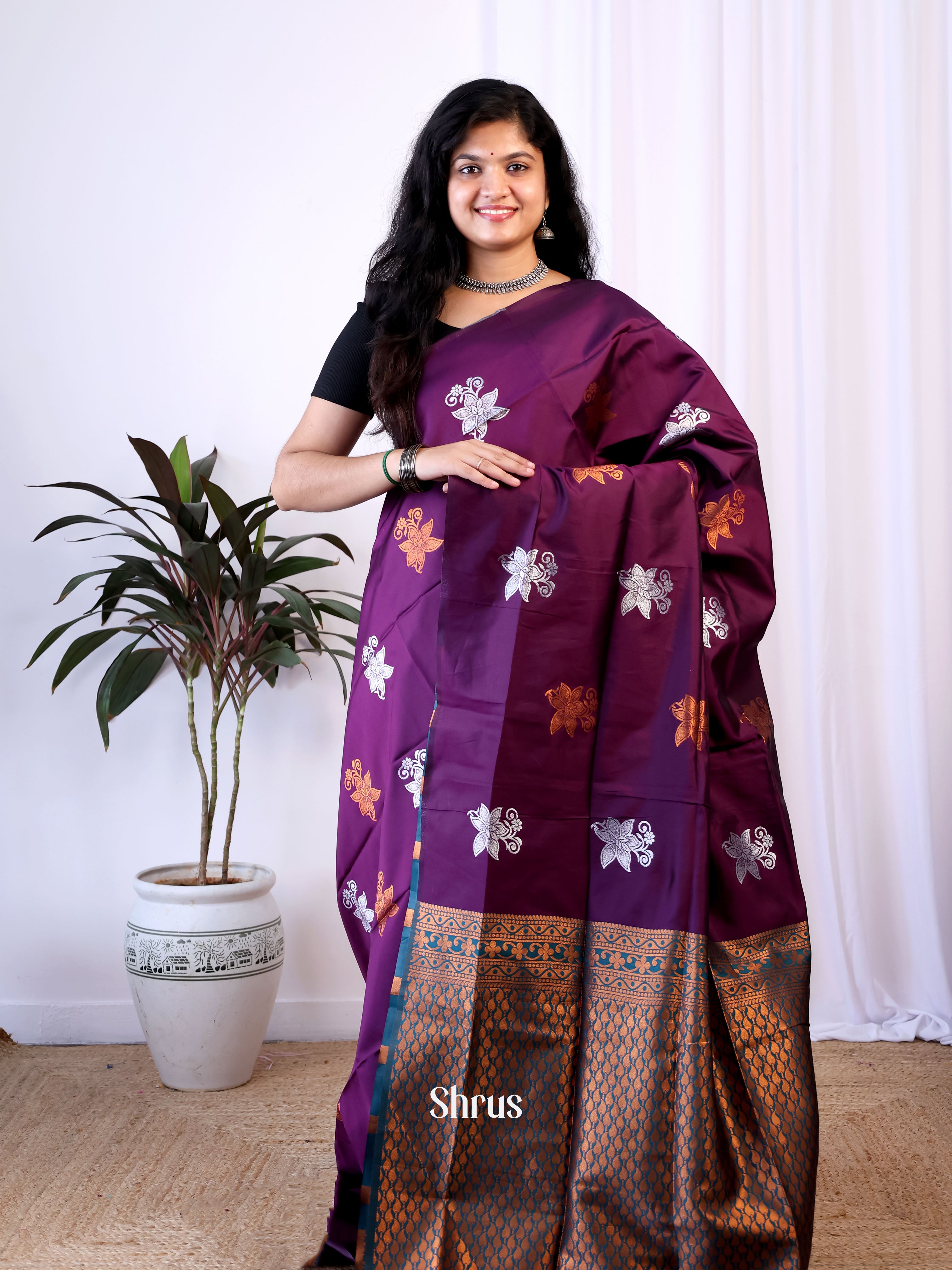 CIS15370 - Semi Softsilk Saree - Shop on Shrus.com