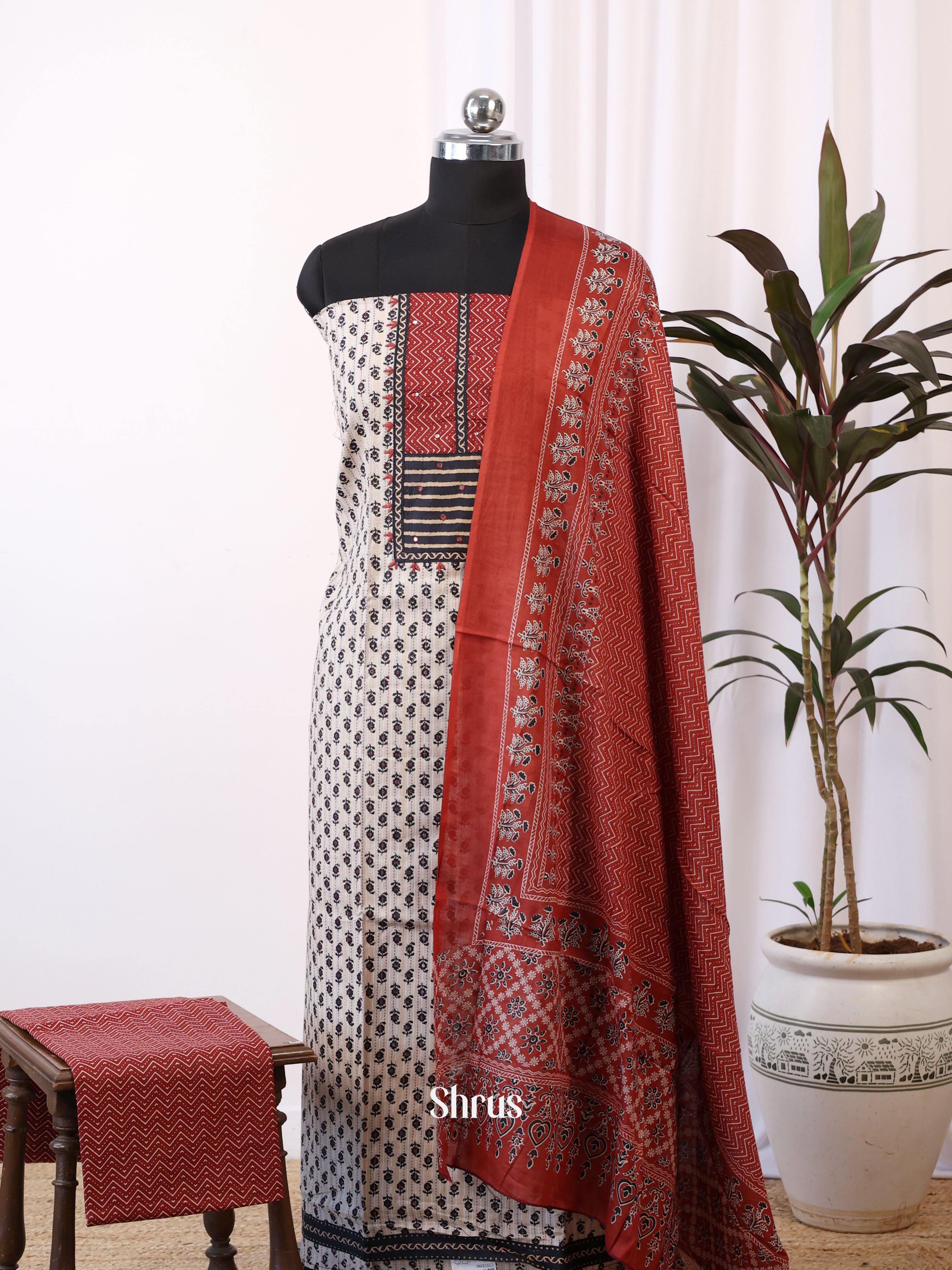 CIS15390 - Ajrakh Salwar - Shop on Shrus.com