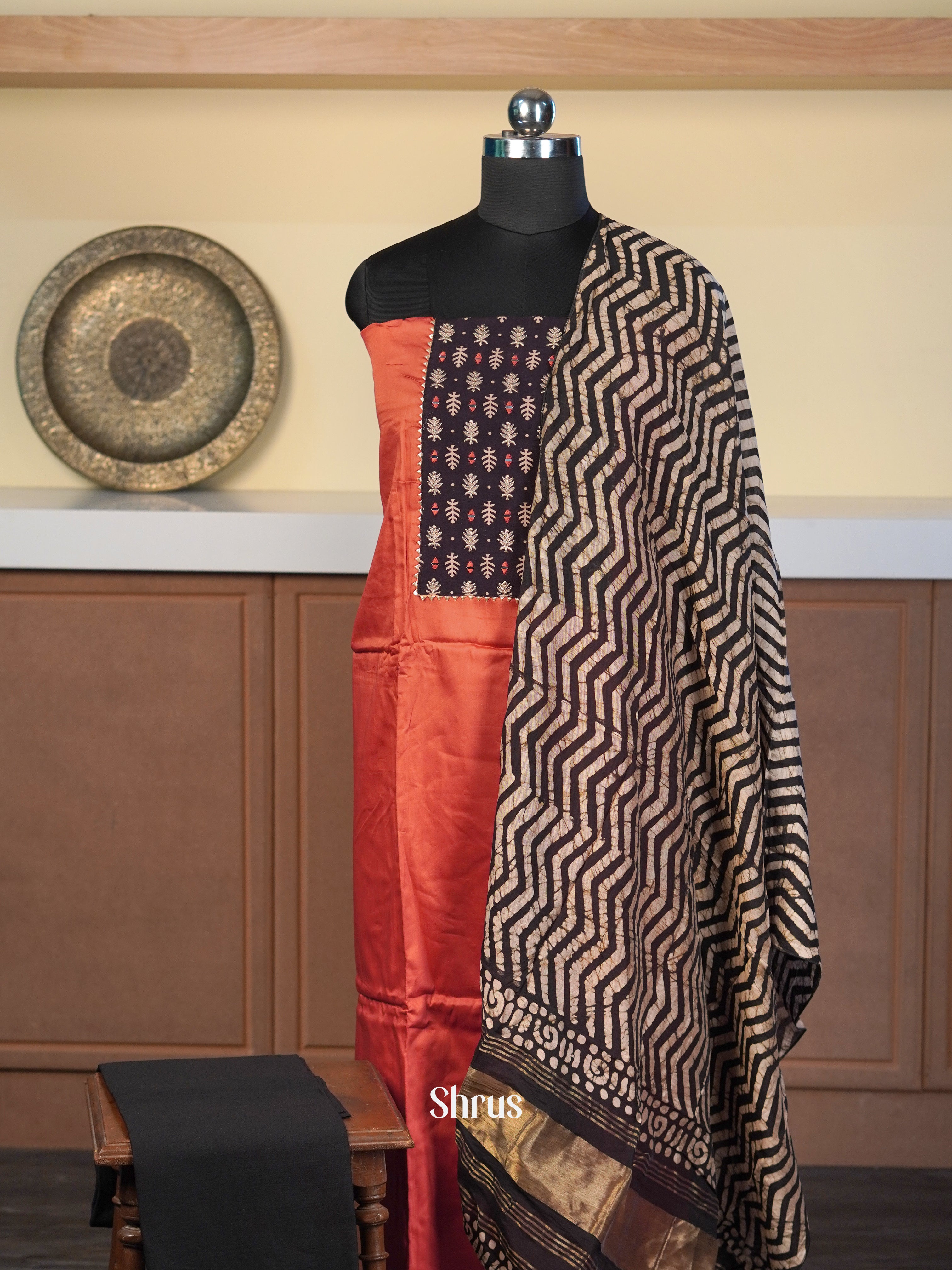 Red & Black - Cotton salwar - Shop on Shrus.com