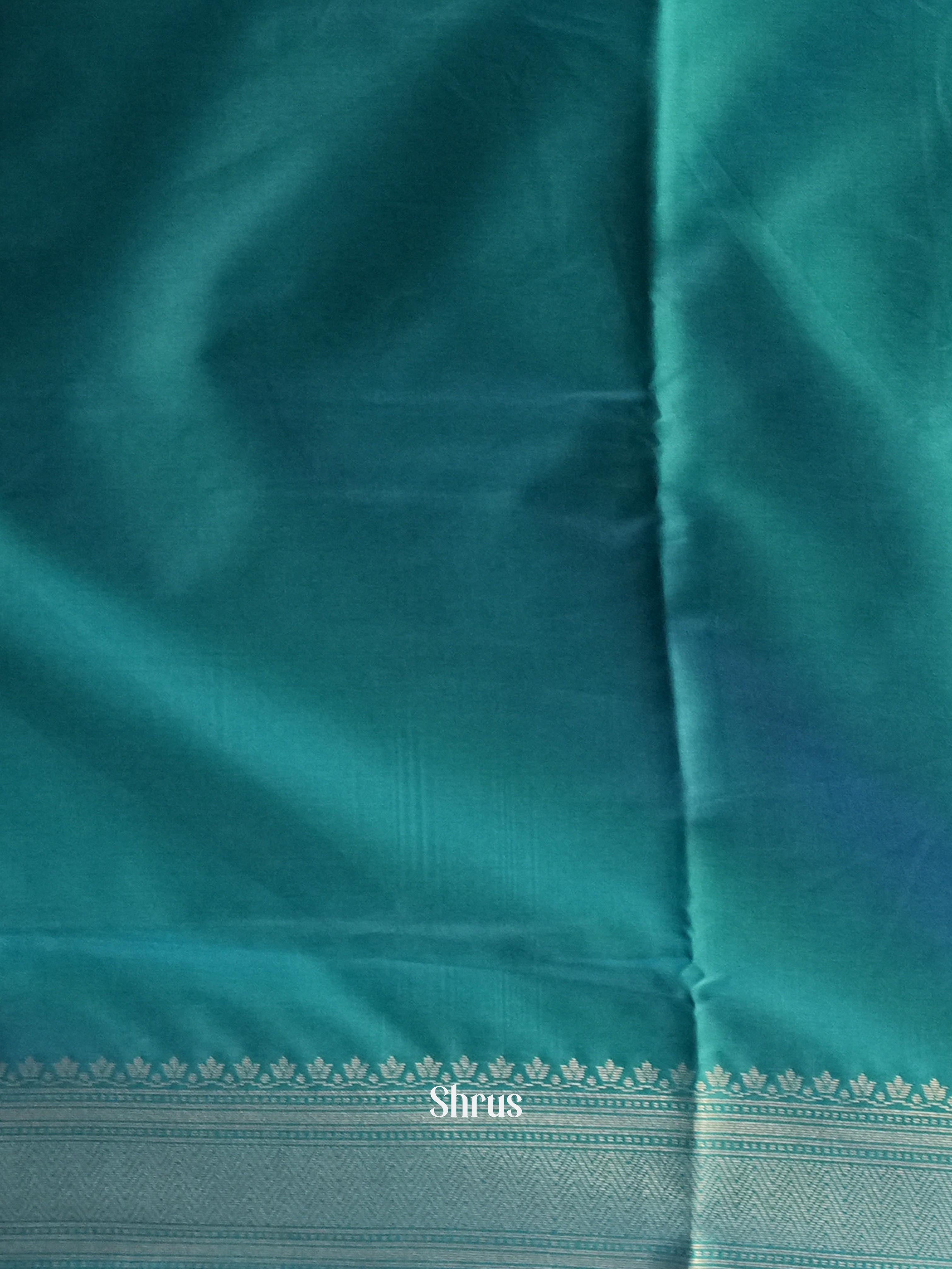 Purple & Blue- Semi Softsilk Saree - Shop on Shrus.com