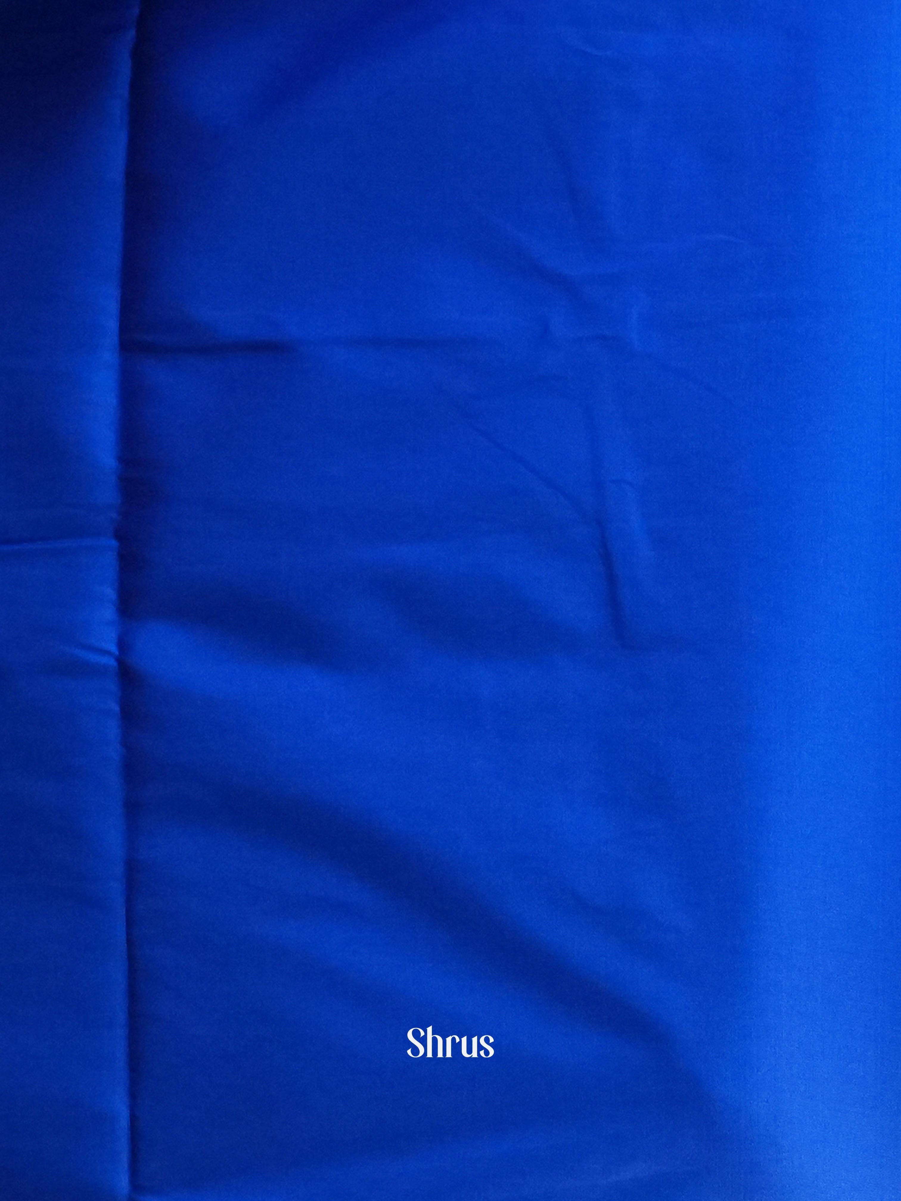 Purple & Blue - Semi Softsilk Saree - Shop on Shrus.com