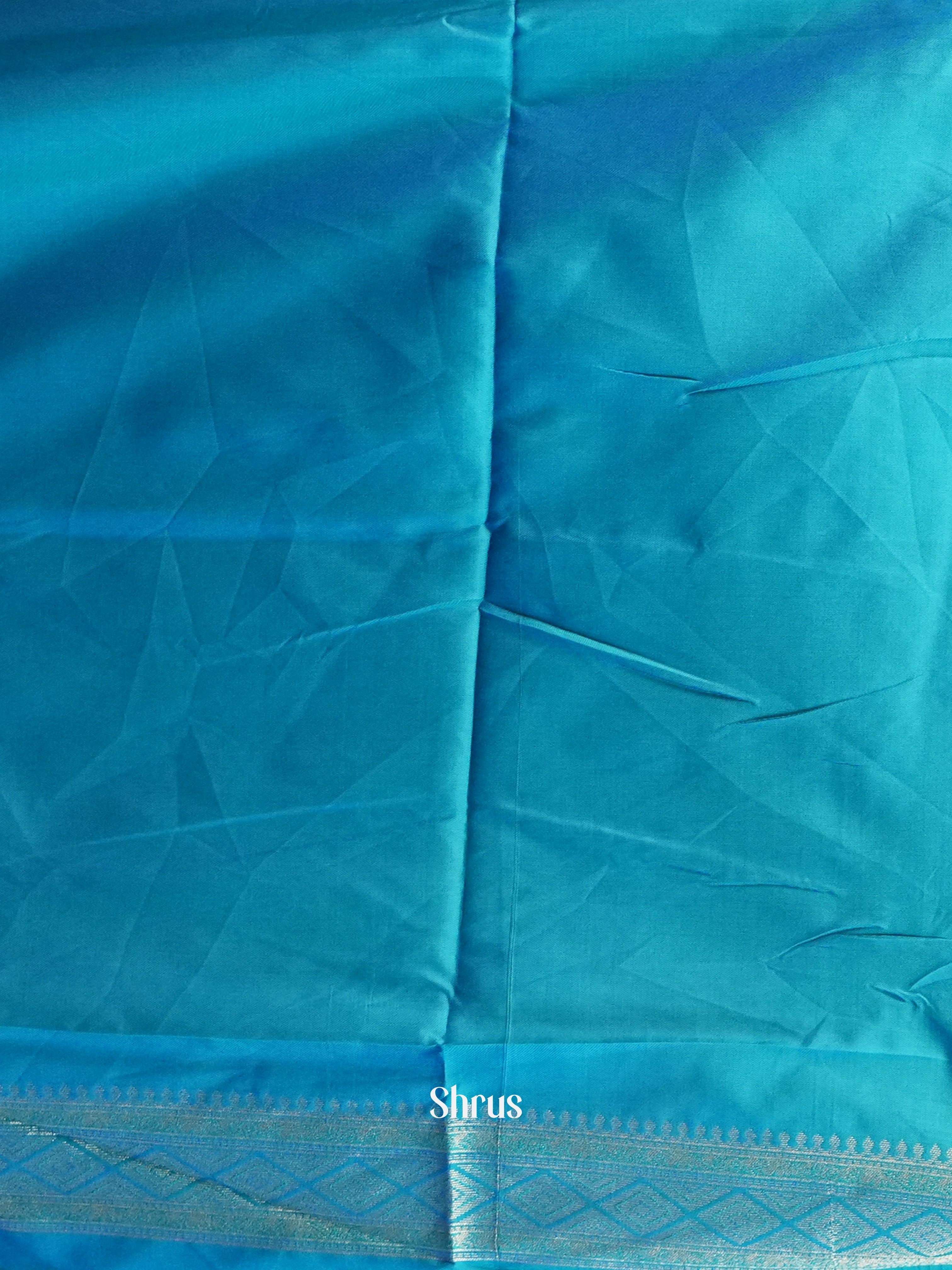 Purple & Blue - Semi Softsilk Saree - Shop on Shrus.com
