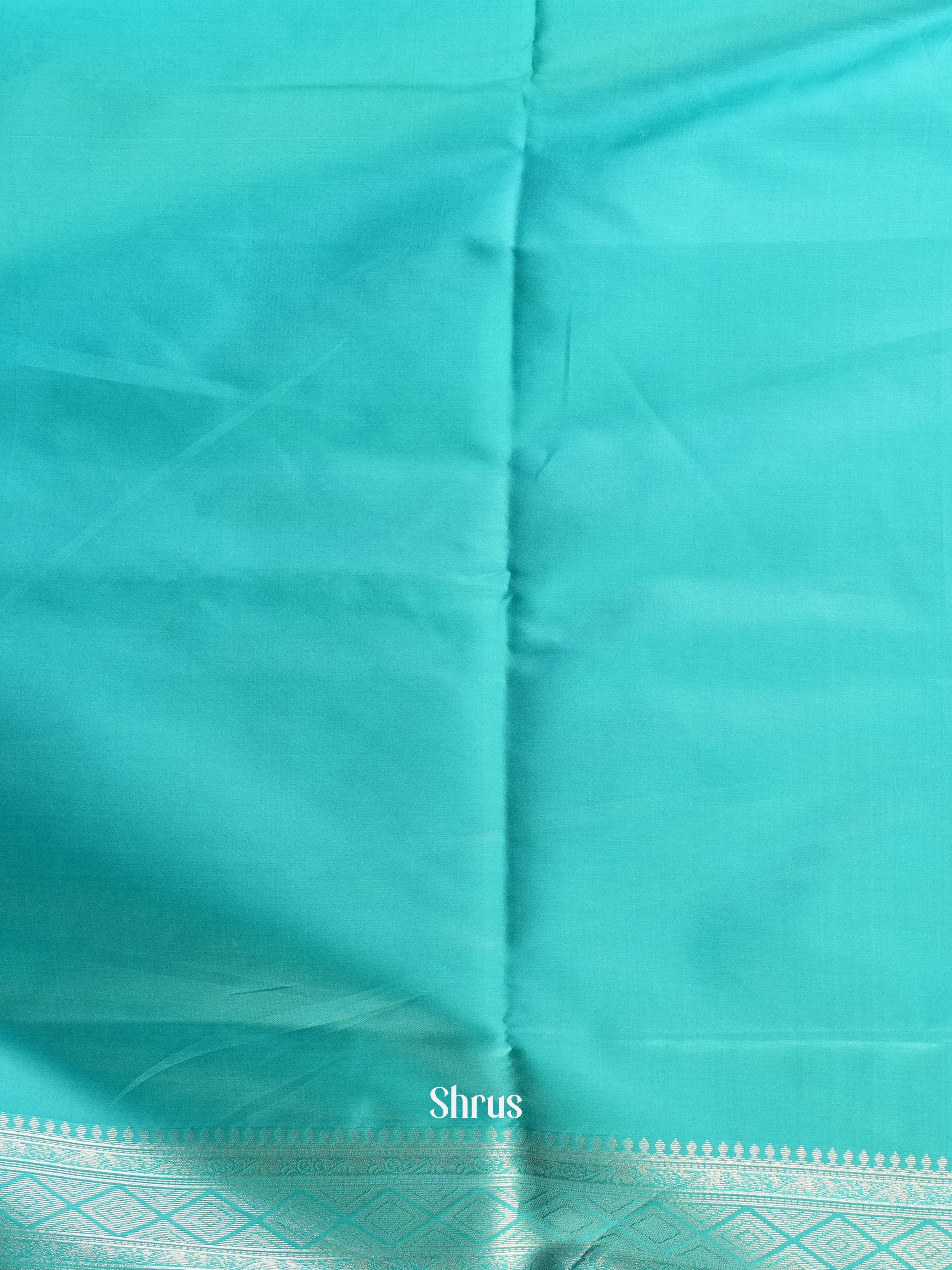 Pista Green & Teal- Semi Softsilk Saree - Shop on Shrus.com