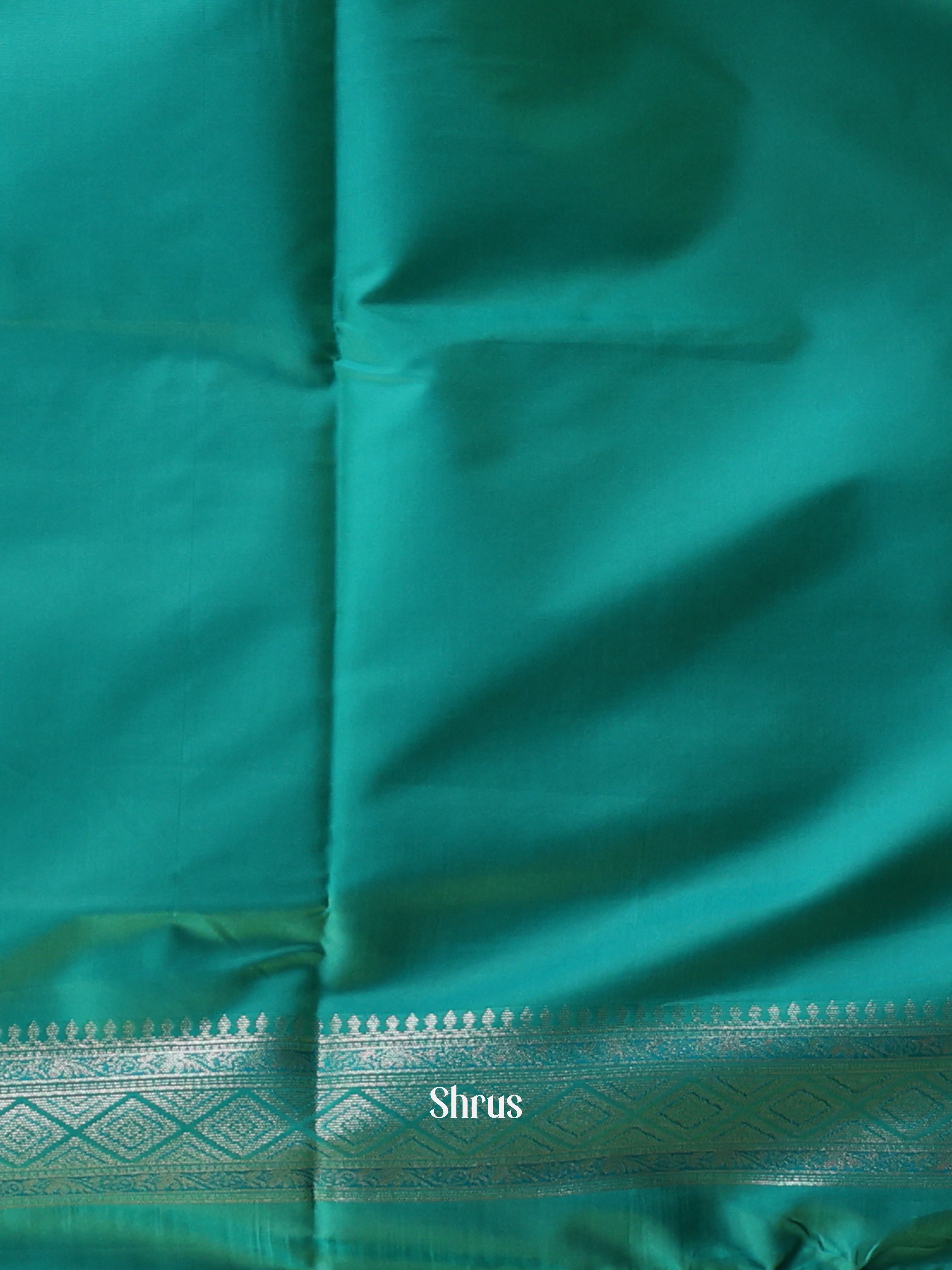 Lime Green & Green - Semi Softsilk Saree - Shop on Shrus.com