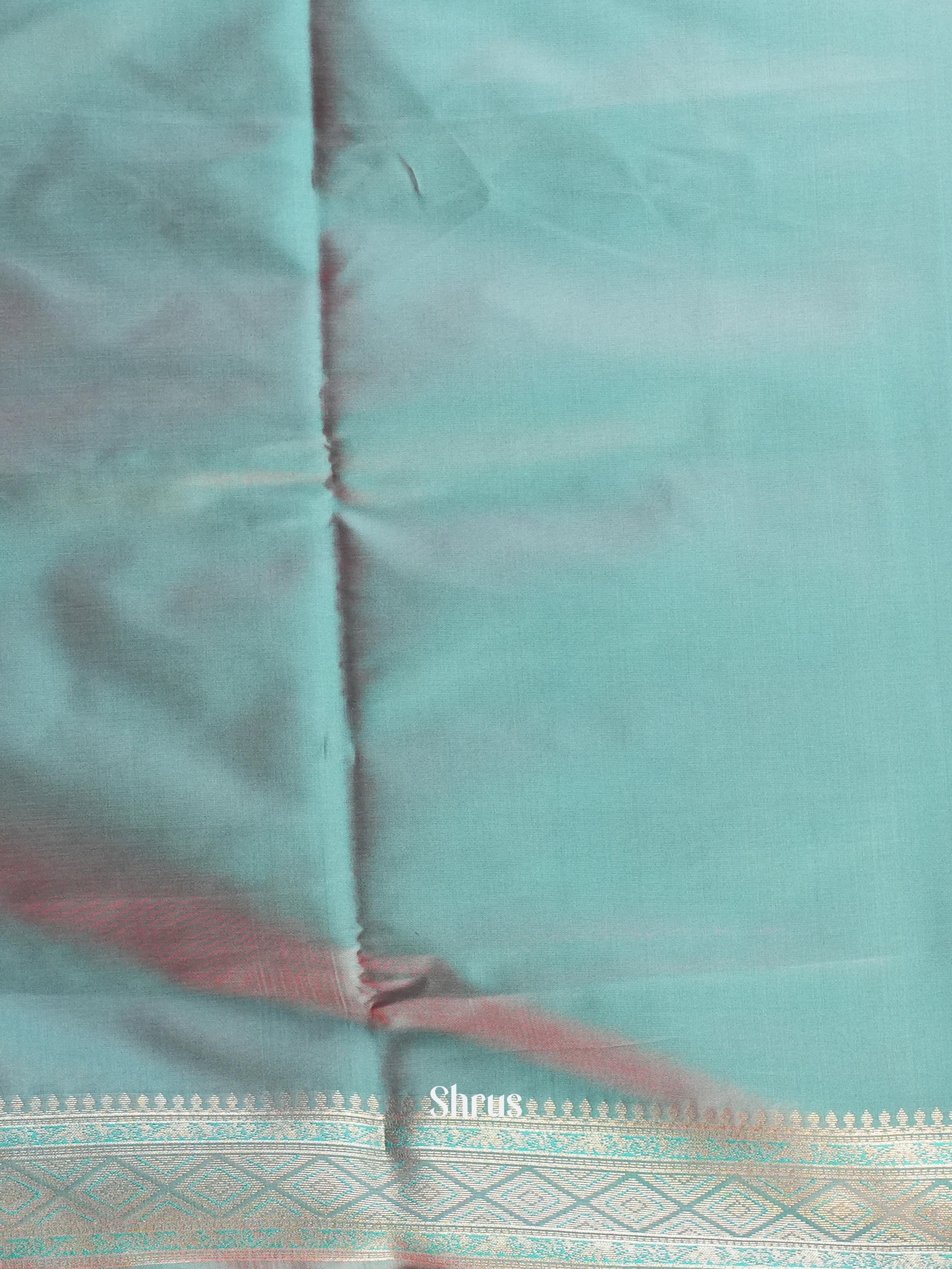 Pink & Grey- Semi Softsilk Saree - Shop on Shrus.com