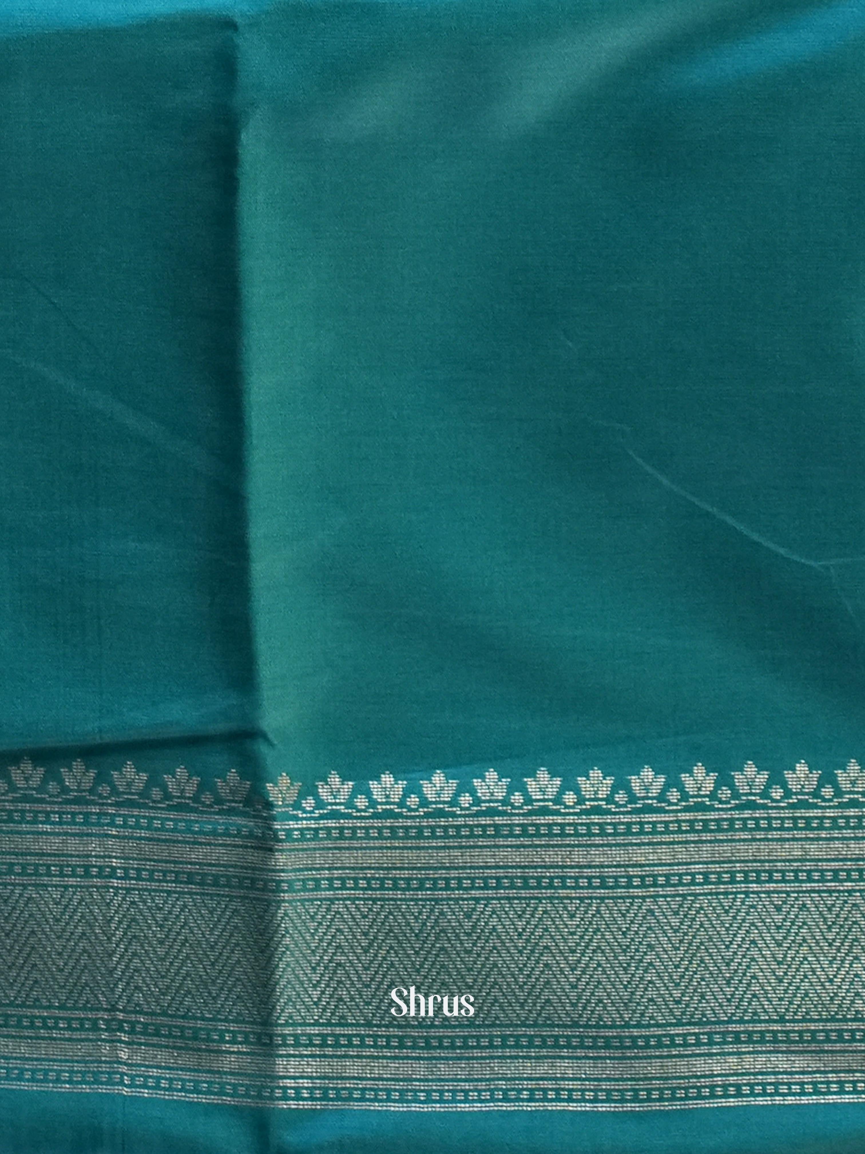 Majenta & Green - Semi Softsilk Saree - Shop on Shrus.com