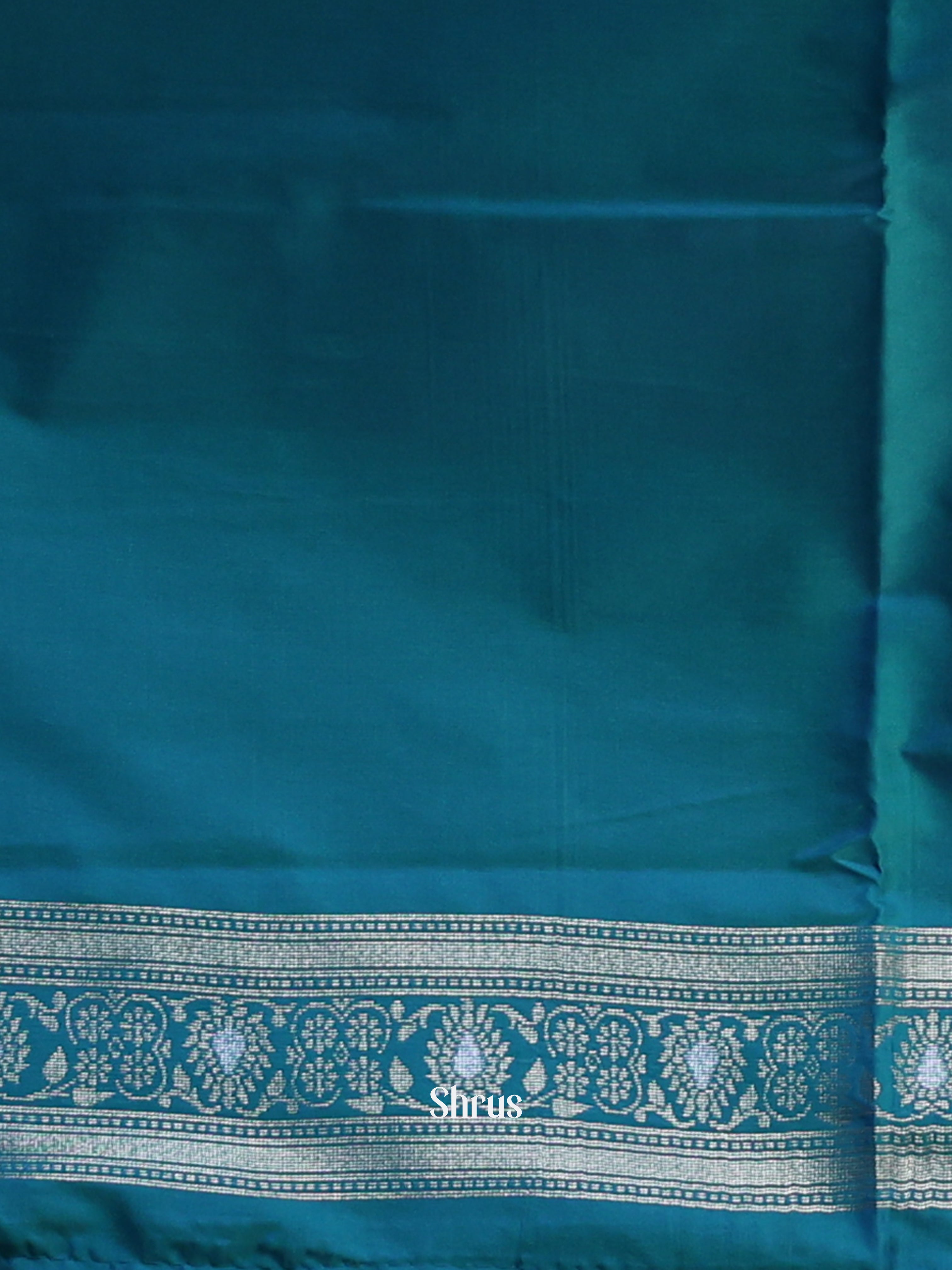 Majenta & Blue - Semi Softsilk Saree - Shop on Shrus.com
