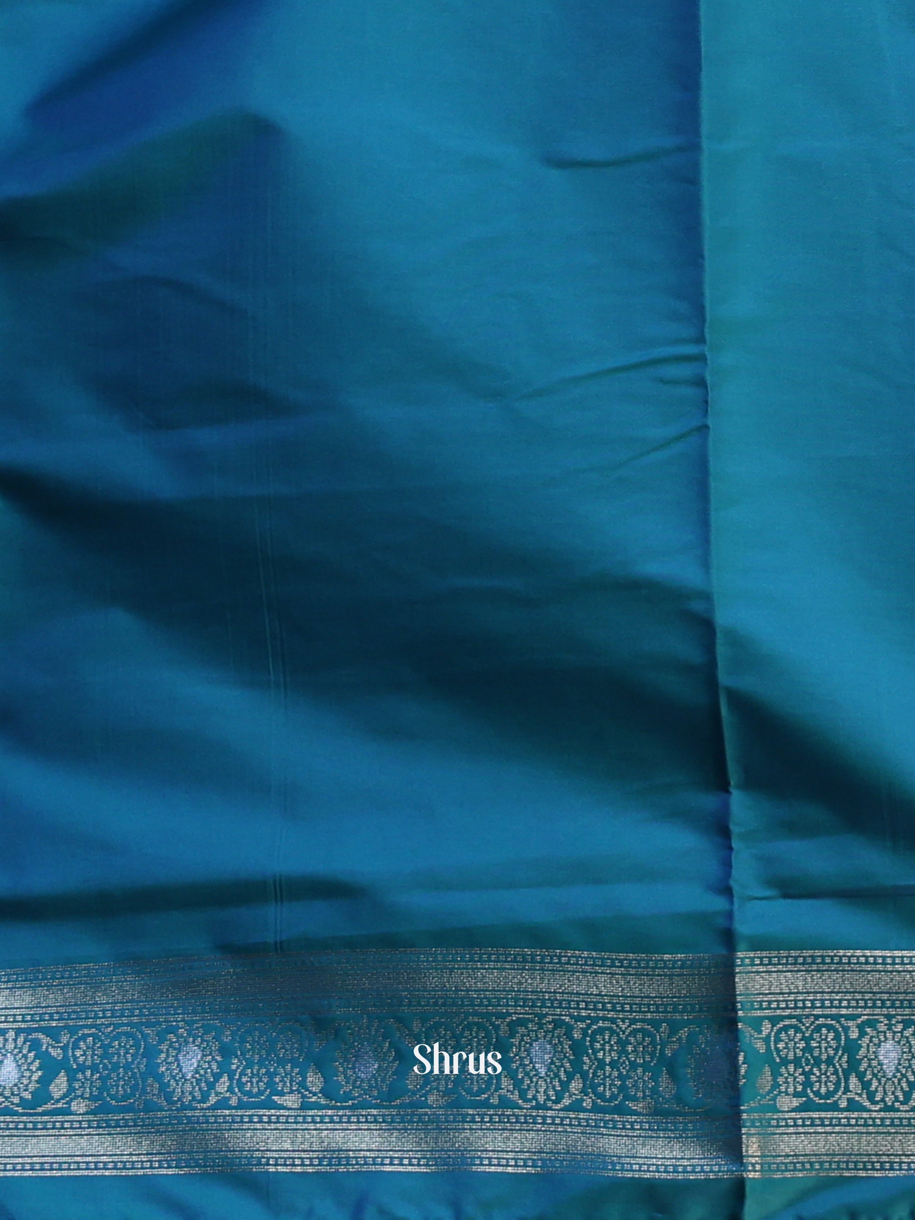 Majenta & Blue- Semi Softsilk Saree - Shop on Shrus.com