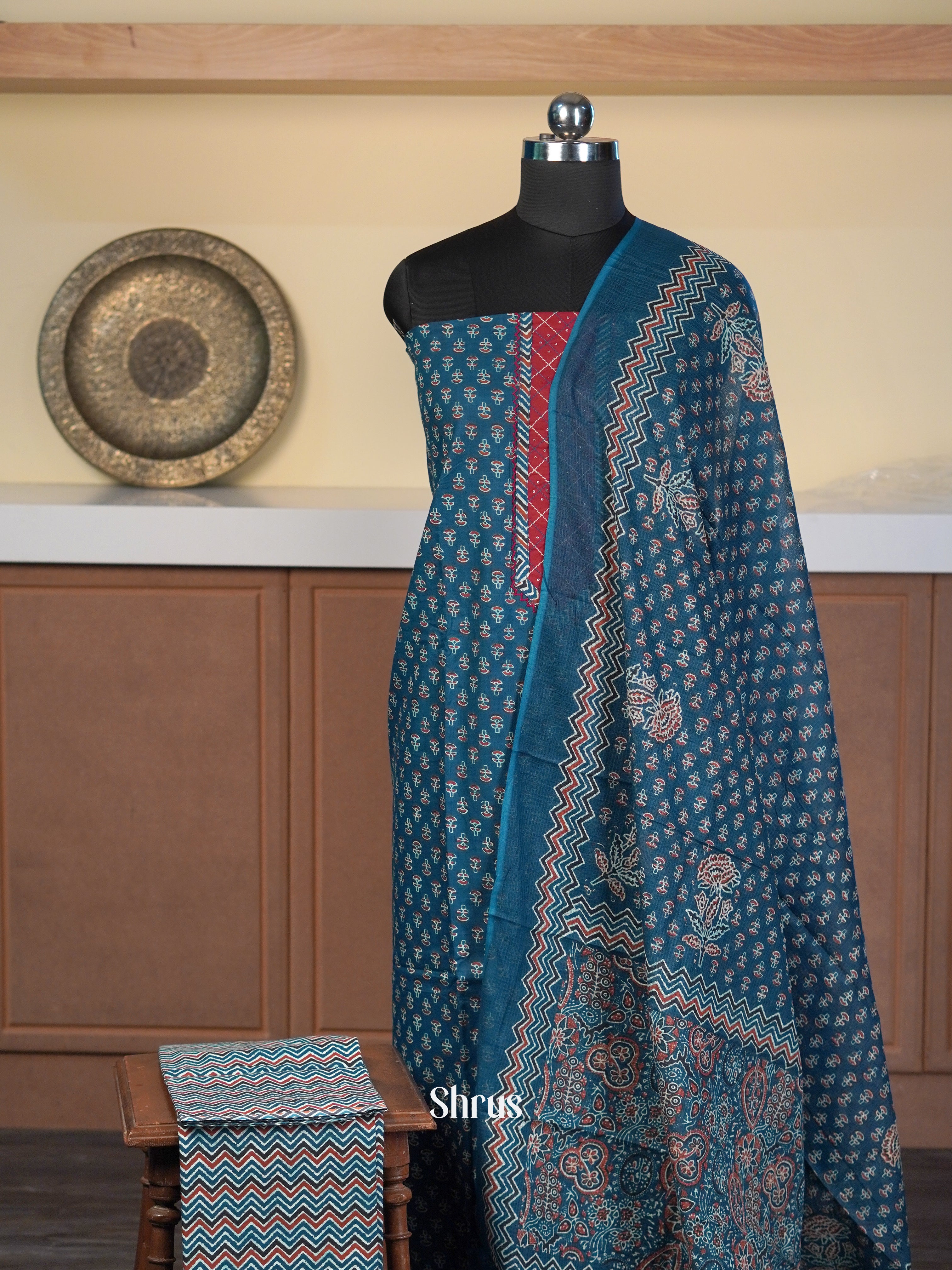 Blue - Cotton salwar - Shop on Shrus.com