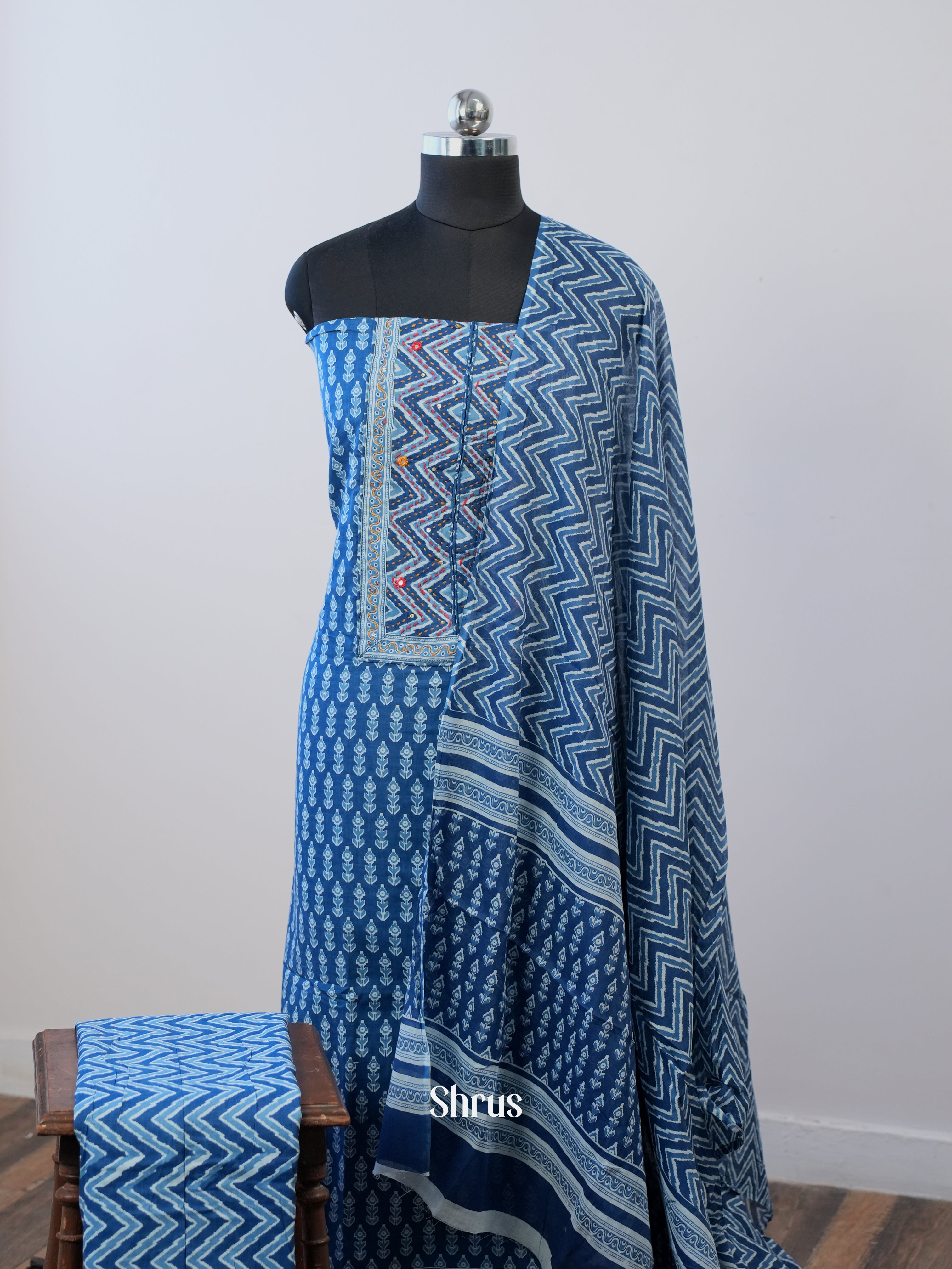 Indigo Blue - Cotton salwar - Shop on Shrus.com