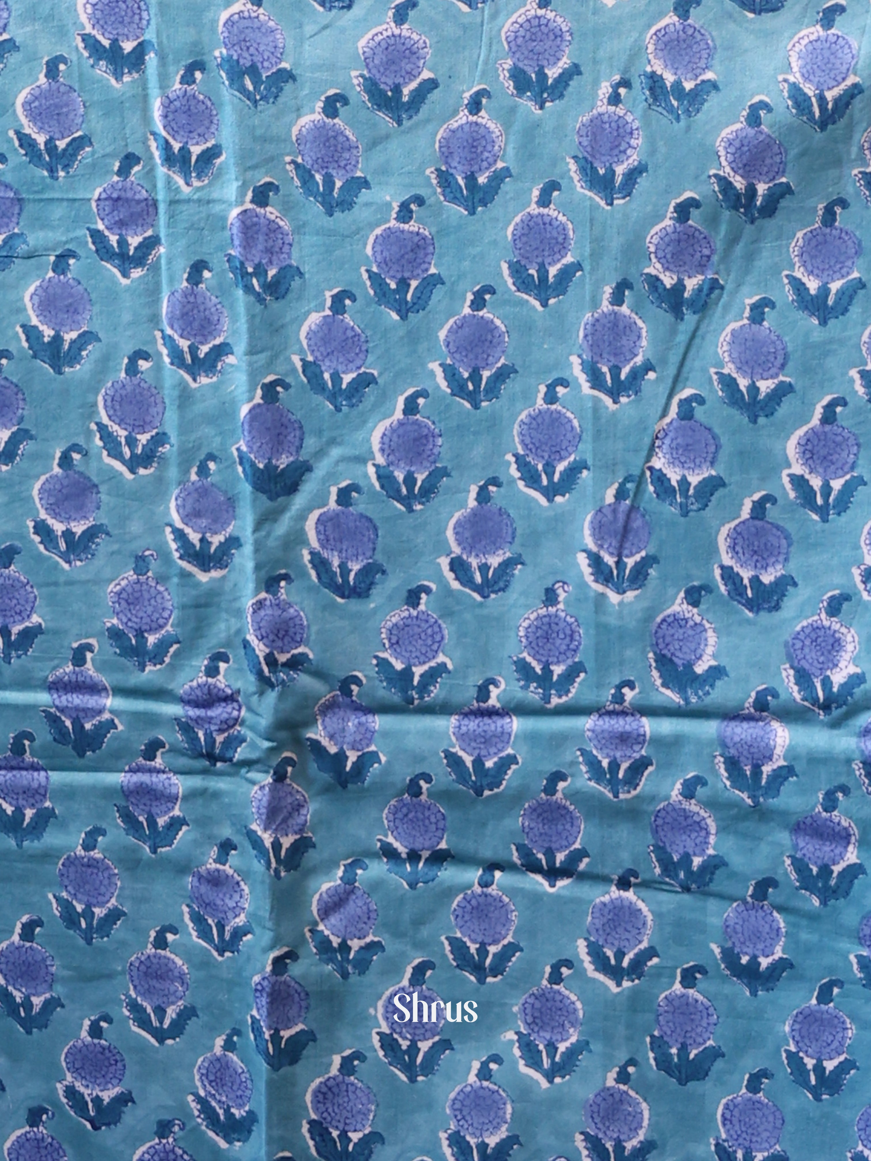 Blue & Cream - Cotton salwar - Shop on Shrus.com