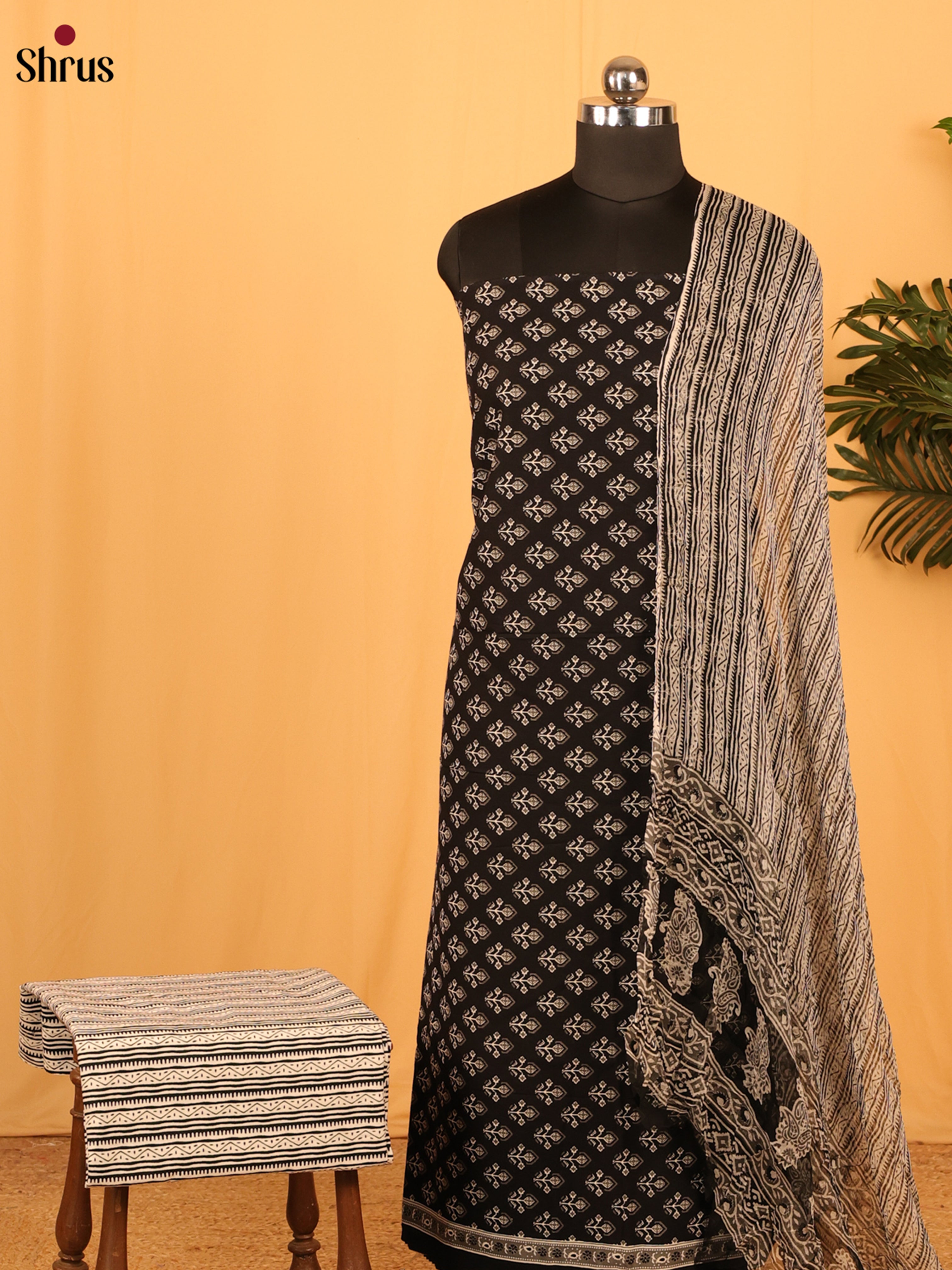 Black & Grey - Cotton salwar - Shop on Shrus.com