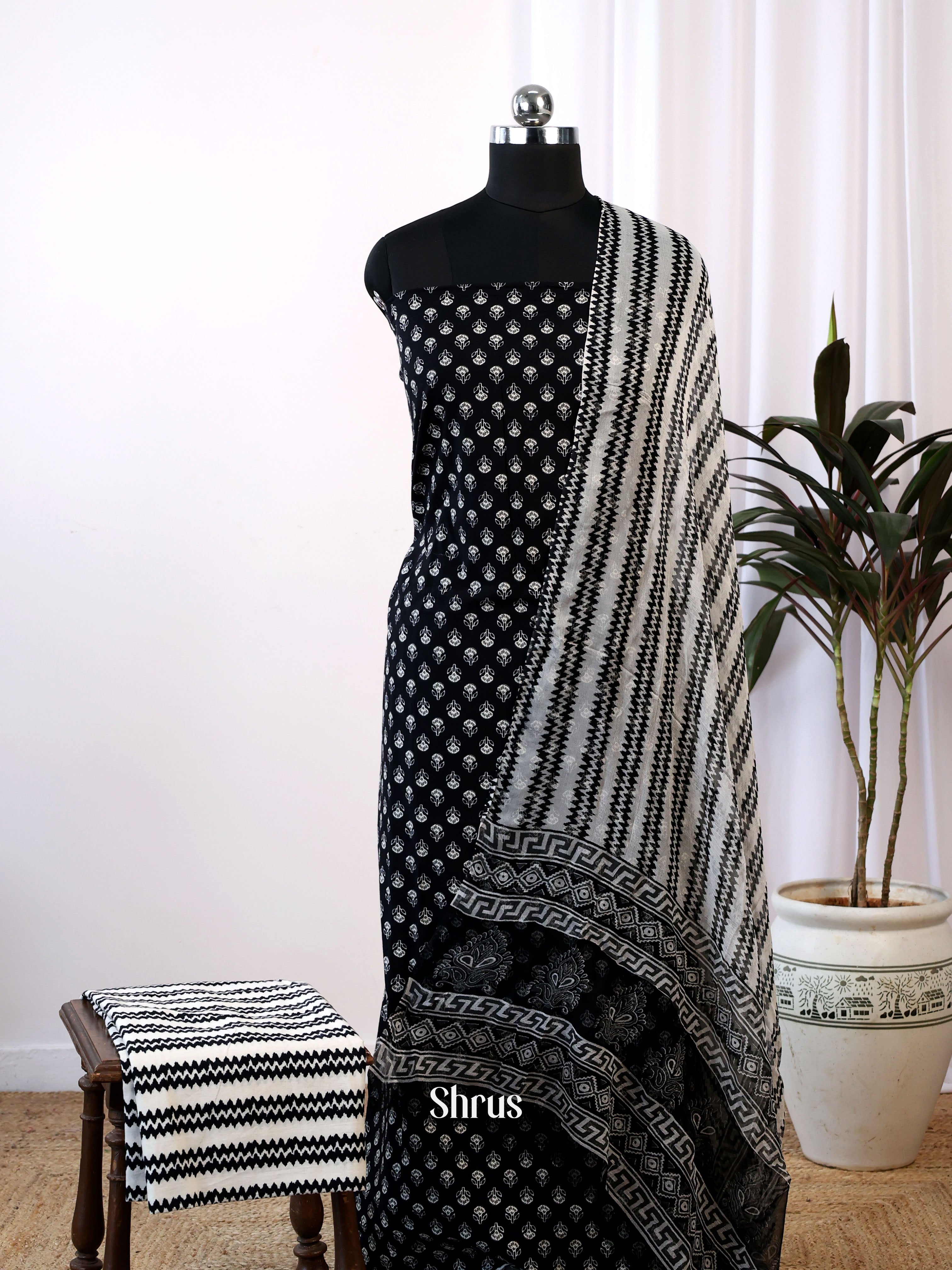 Black - Cotton salwar - Shop on Shrus.com