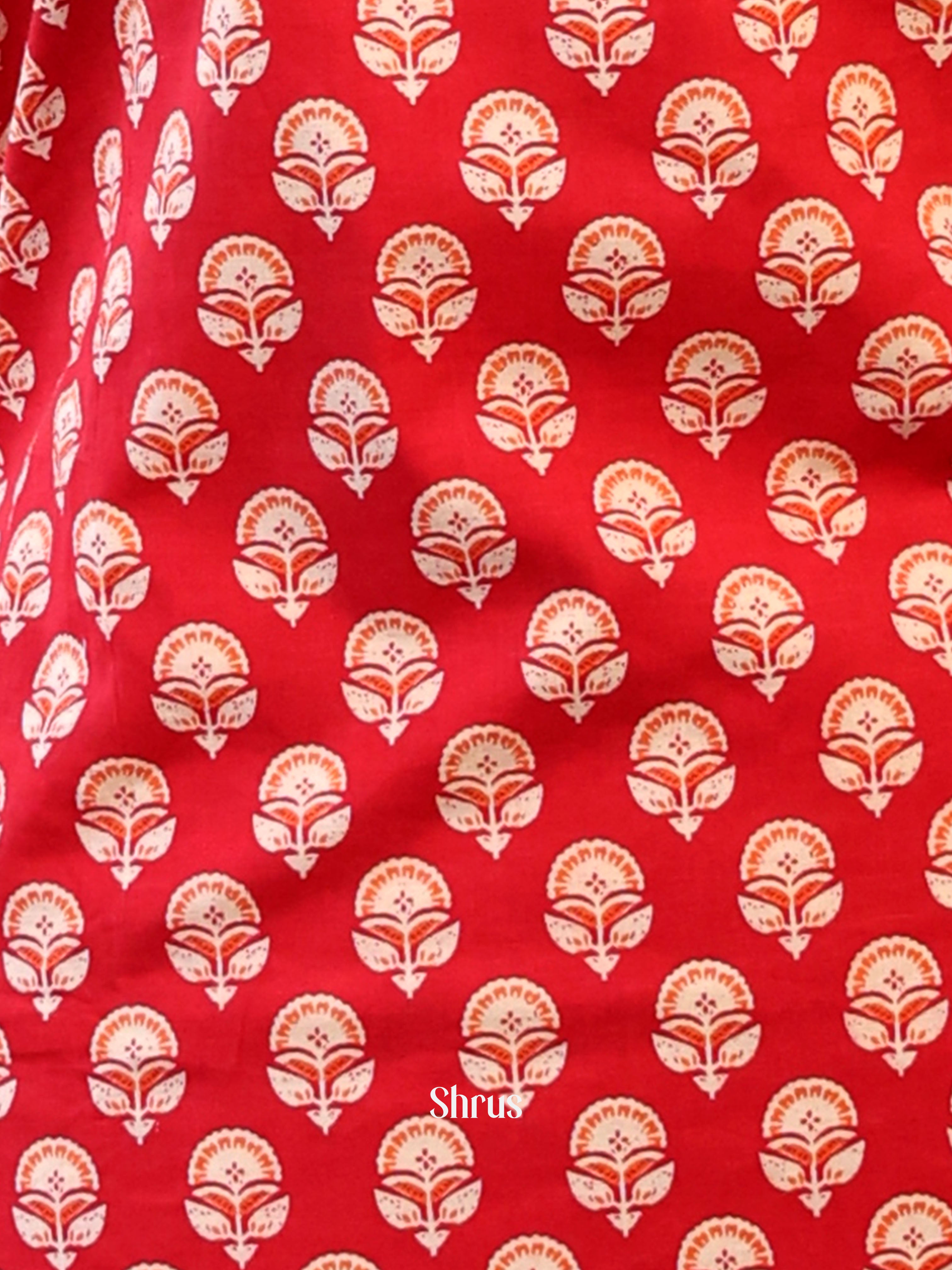 Red & Cream - Cotton salwar - Shop on Shrus.com