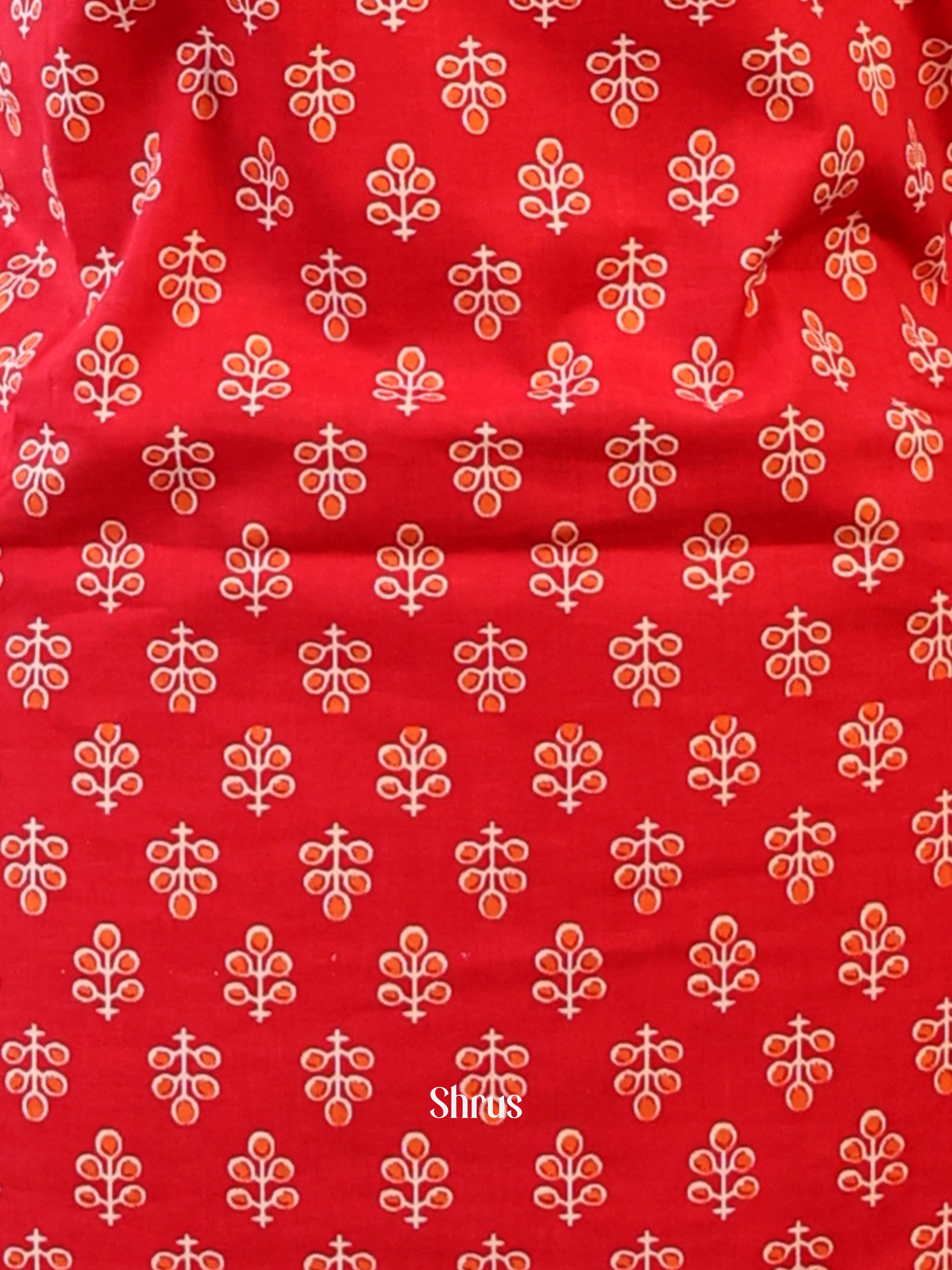 Red & Cream - Cotton salwar - Shop on Shrus.com