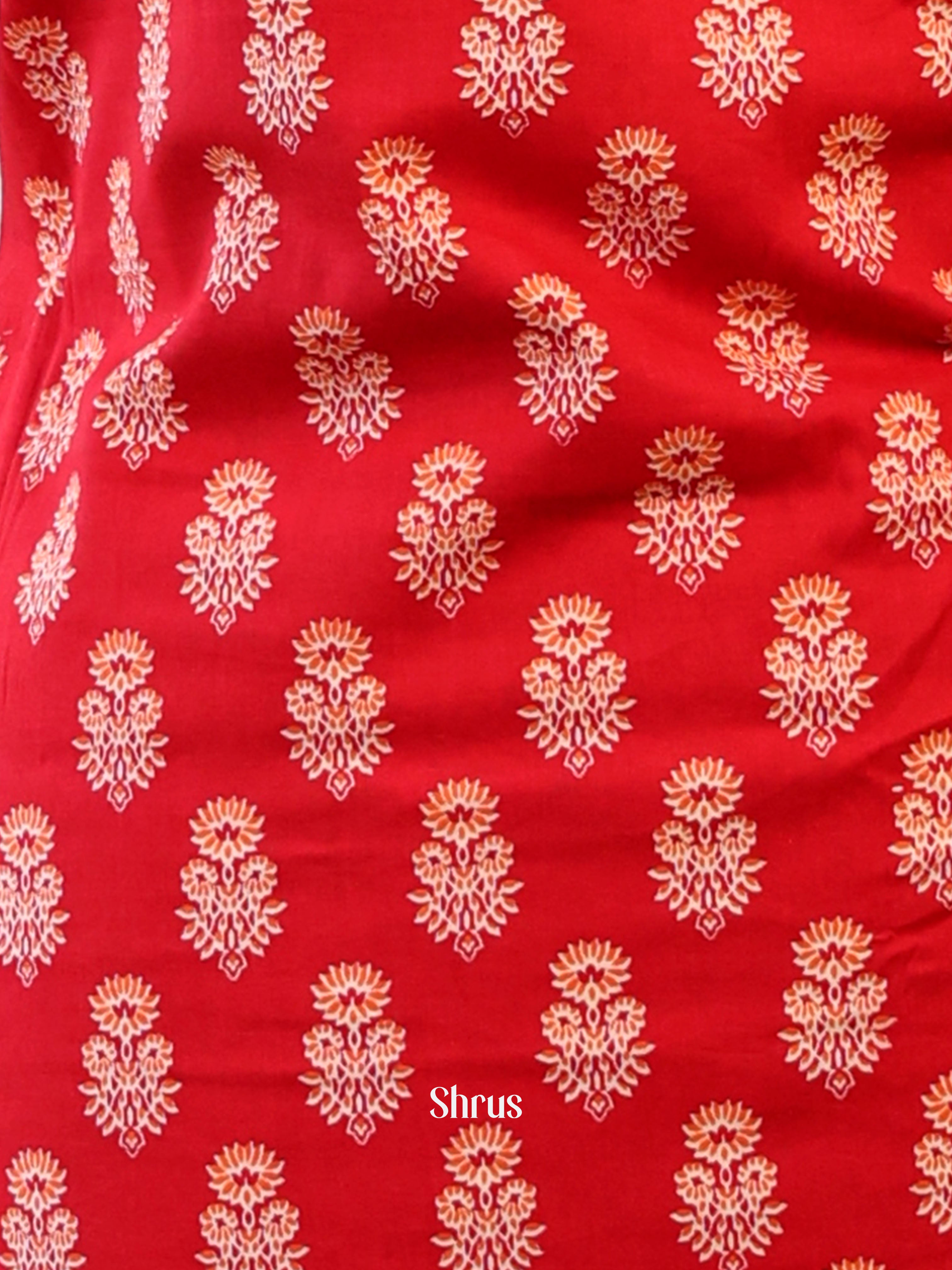 Red & Cream - Cotton salwar - Shop on Shrus.com