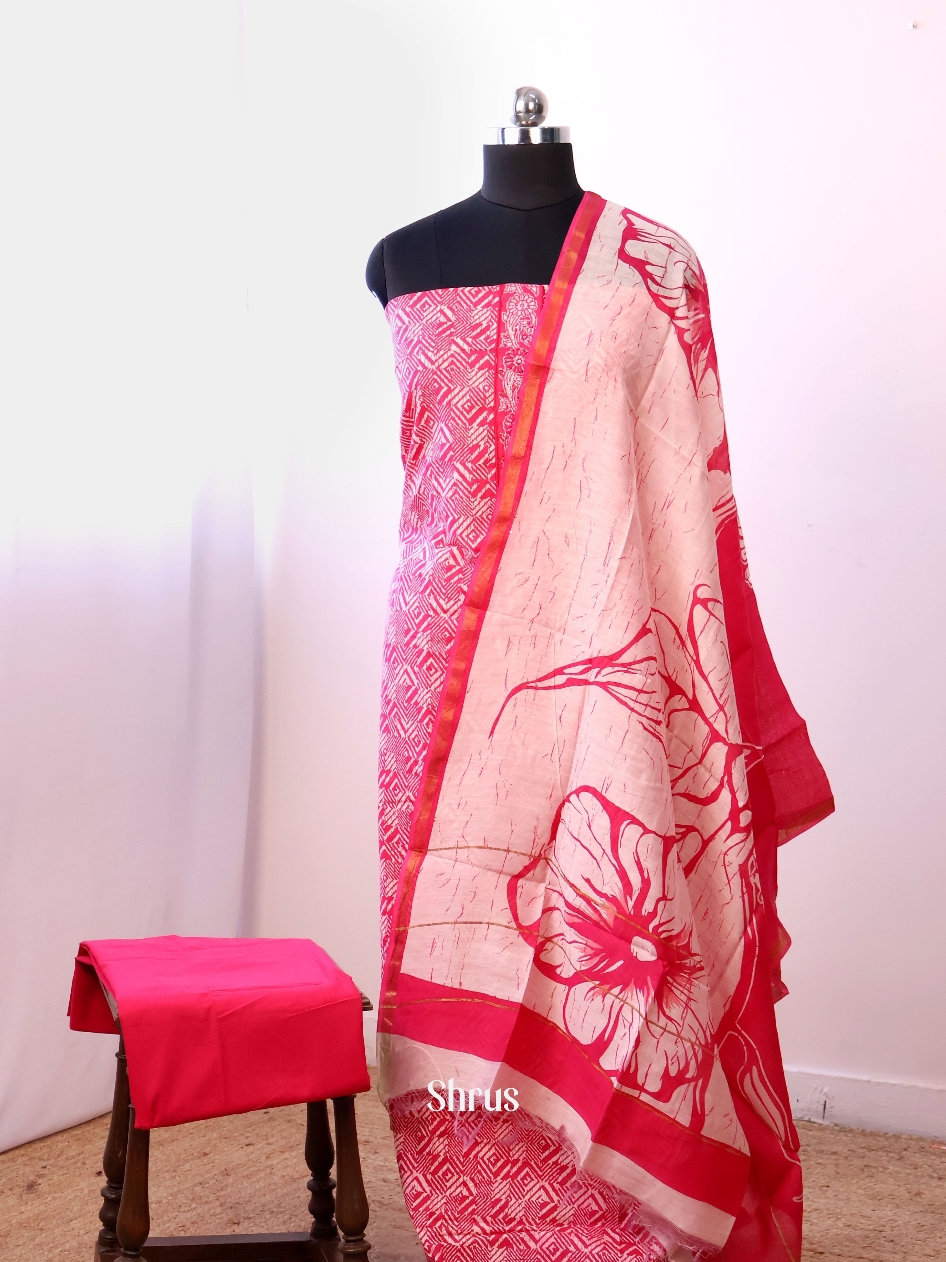 Pink- Cotton salwar - Shop on Shrus.com