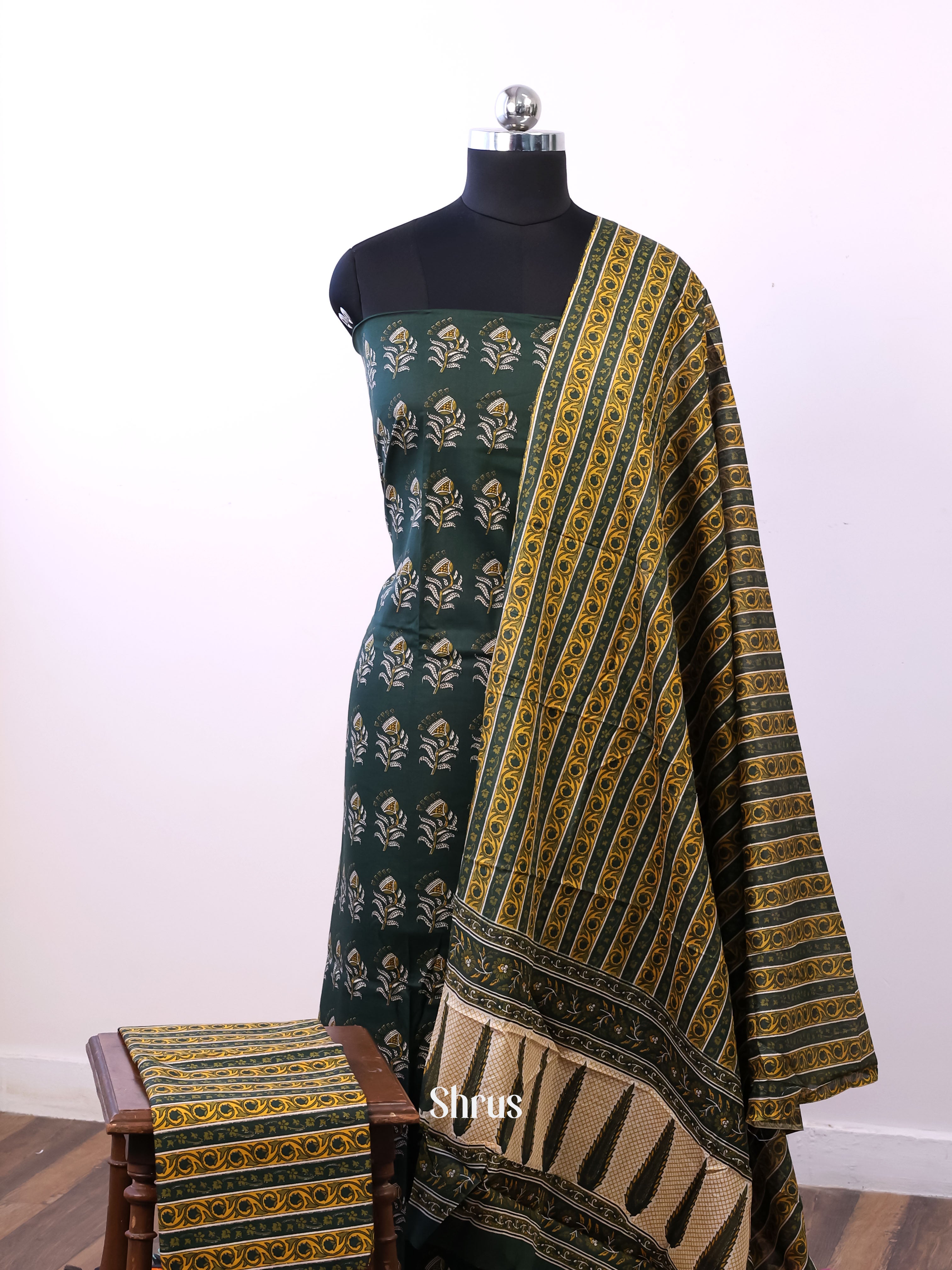 Green & Yellow - Cotton salwar - Shop on Shrus.com