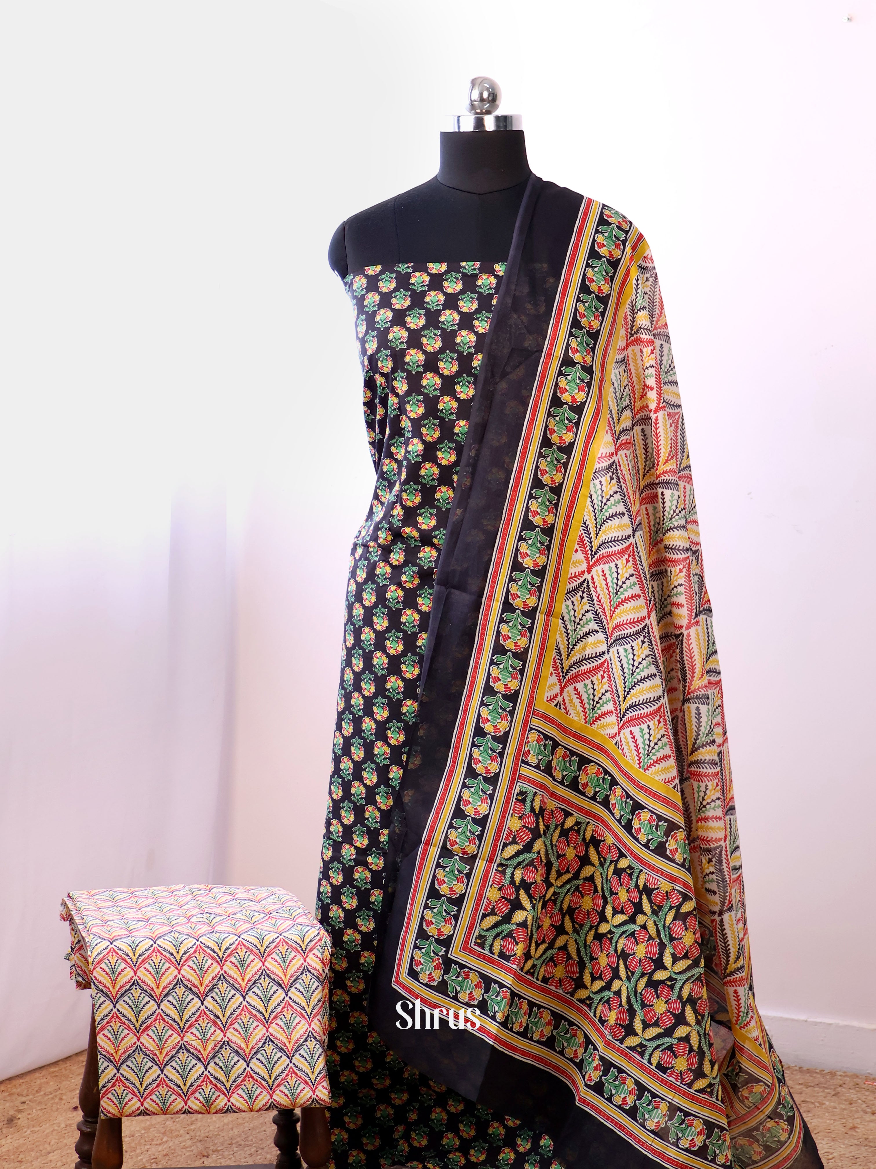 Black & Cream- Cotton salwar - Shop on Shrus.com