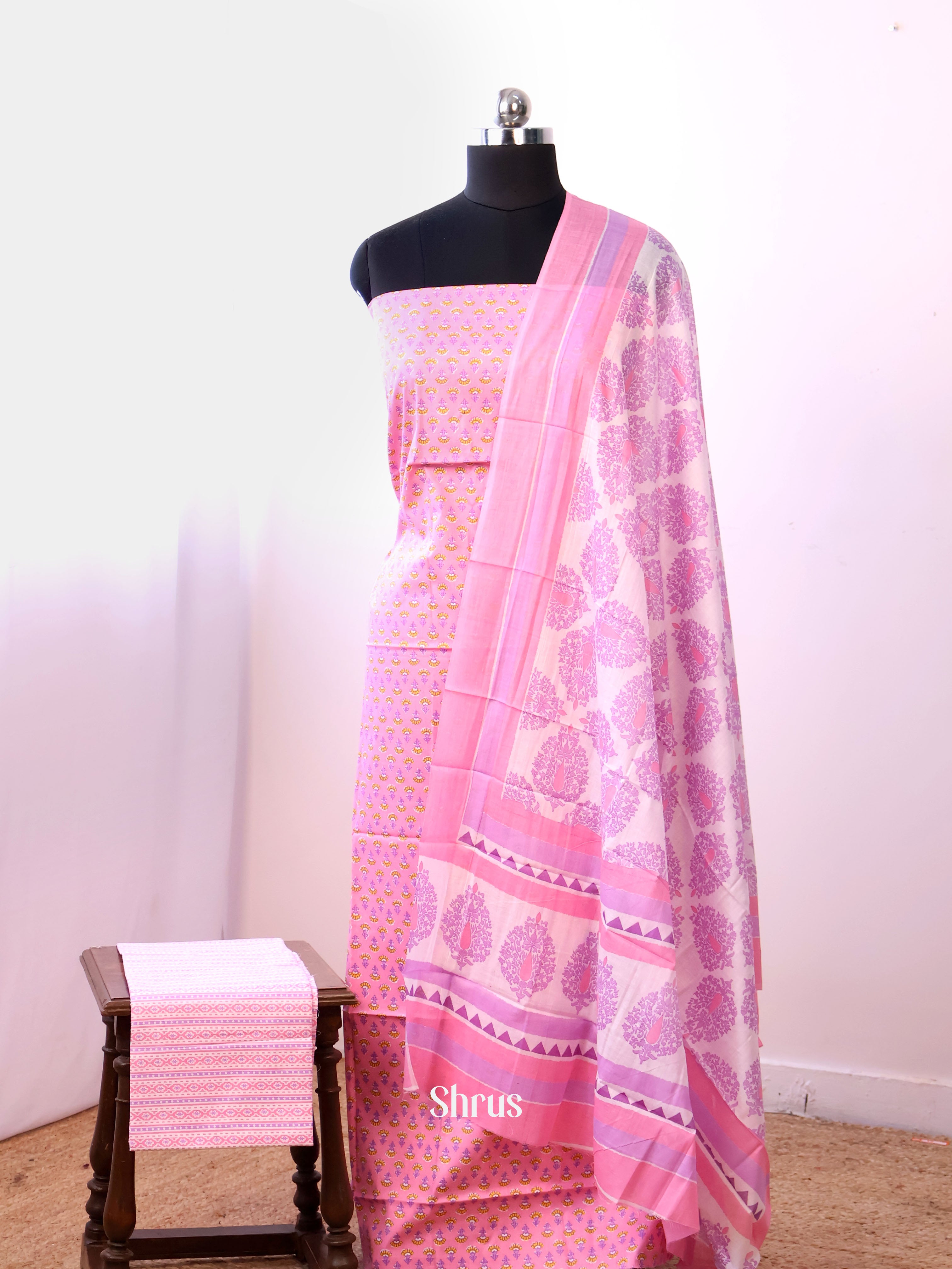 Pink - Cotton salwar - Shop on Shrus.com