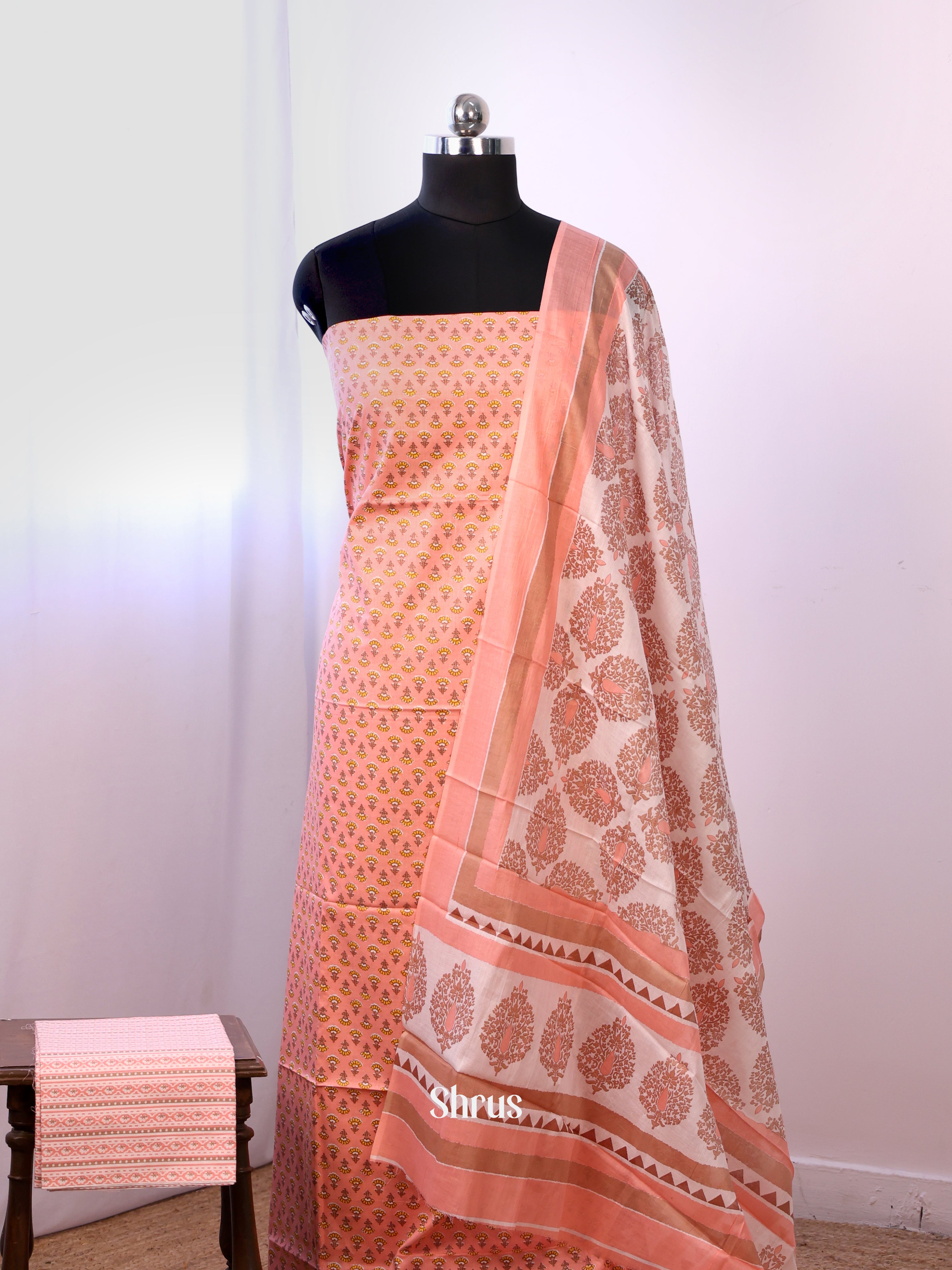 Peach - Cotton salwar - Shop on Shrus.com
