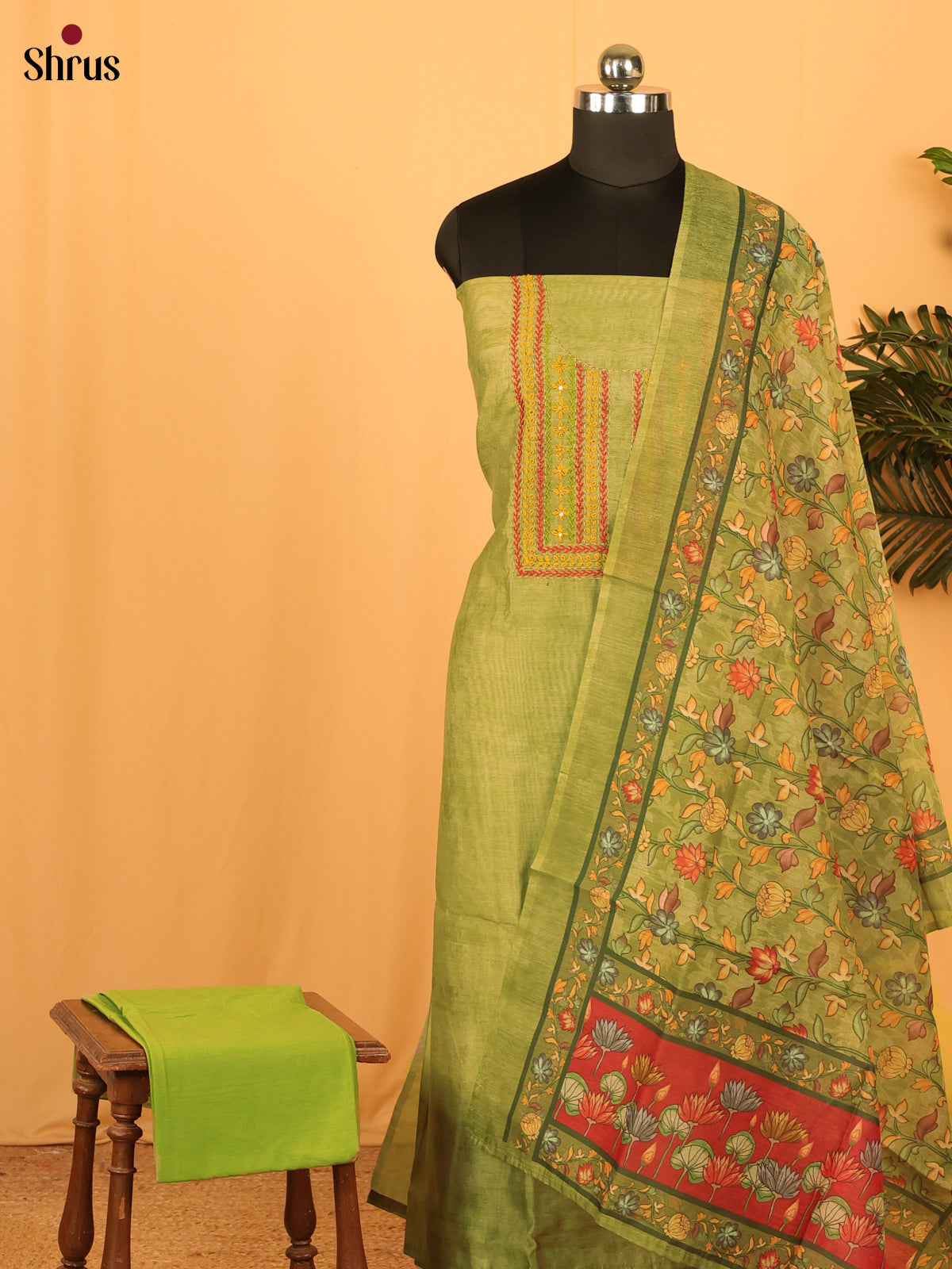 Green - Cotton salwar - Shop on Shrus.com