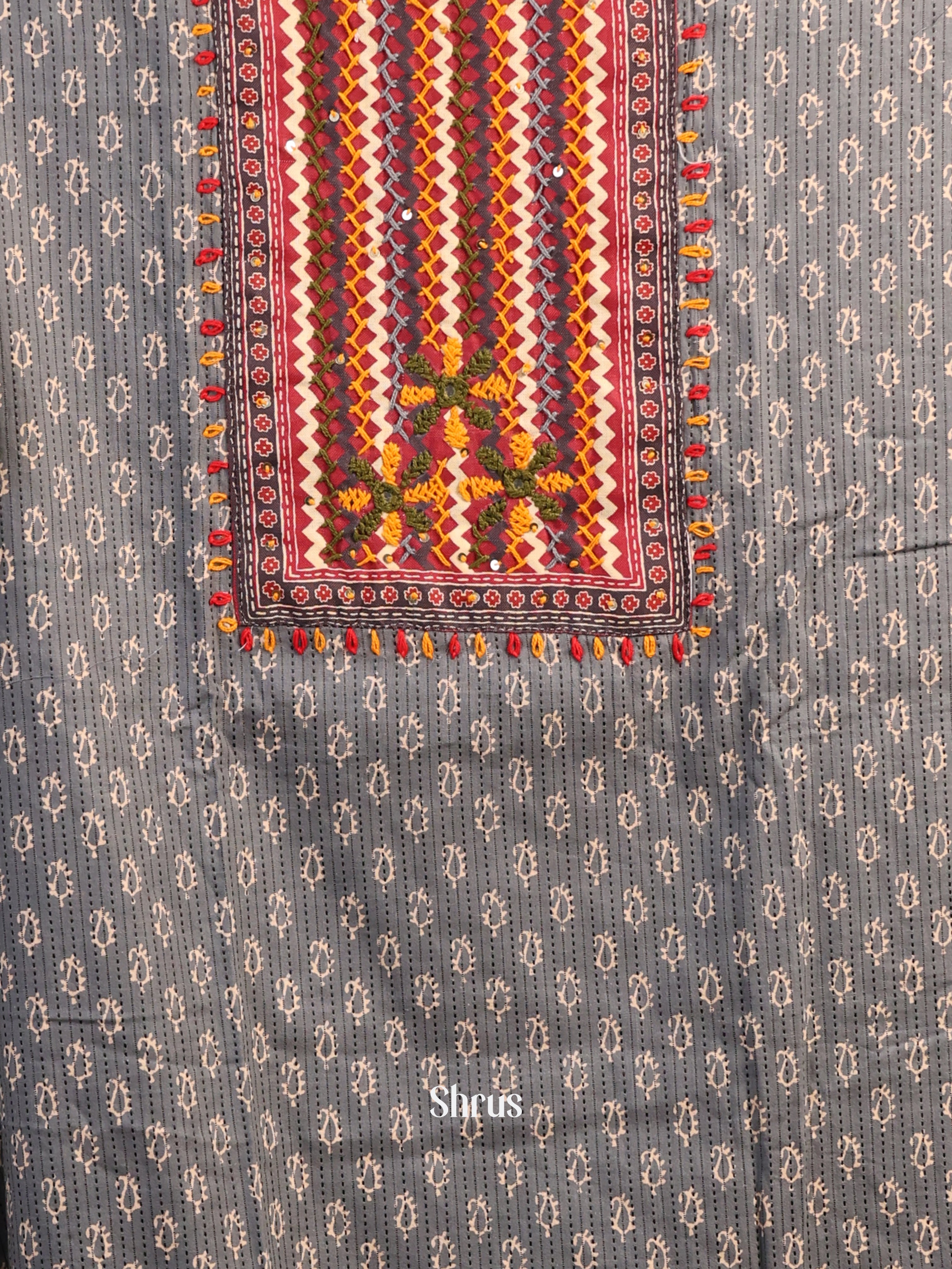 Grey - Cotton salwar - Shop on Shrus.com