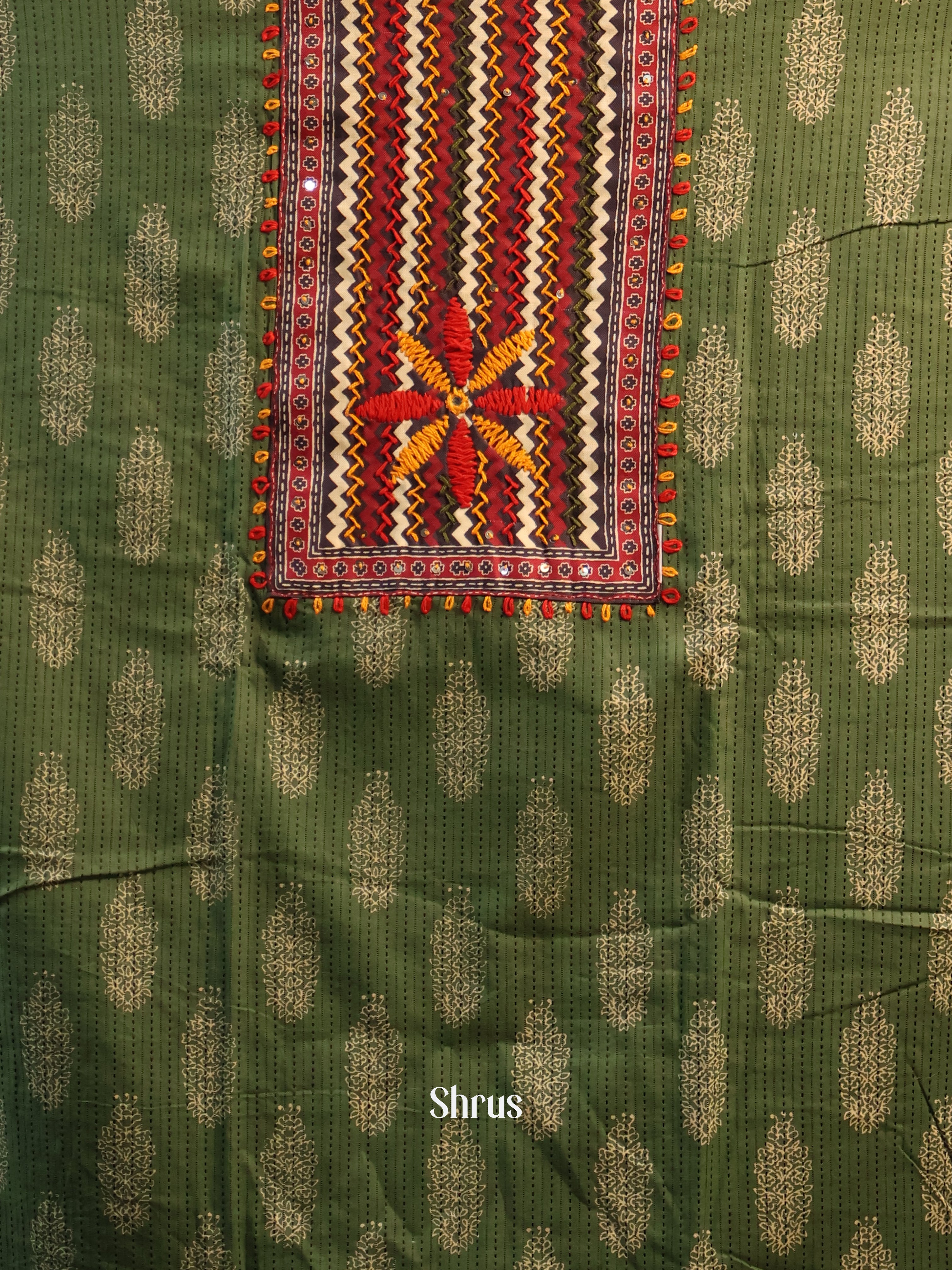 Green - Cotton salwar - Shop on Shrus.com
