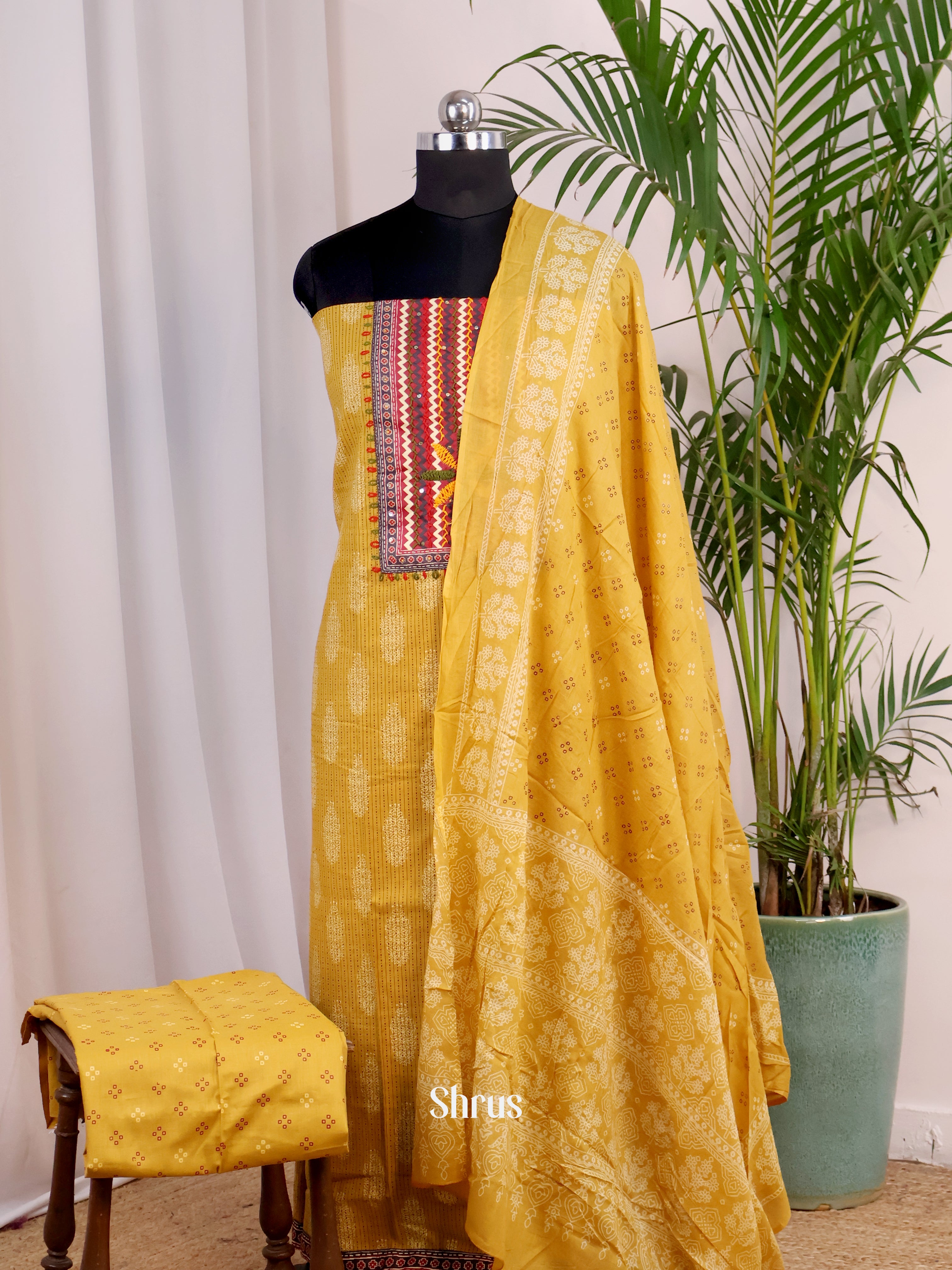 Mustard - Cotton salwar - Shop on Shrus.com