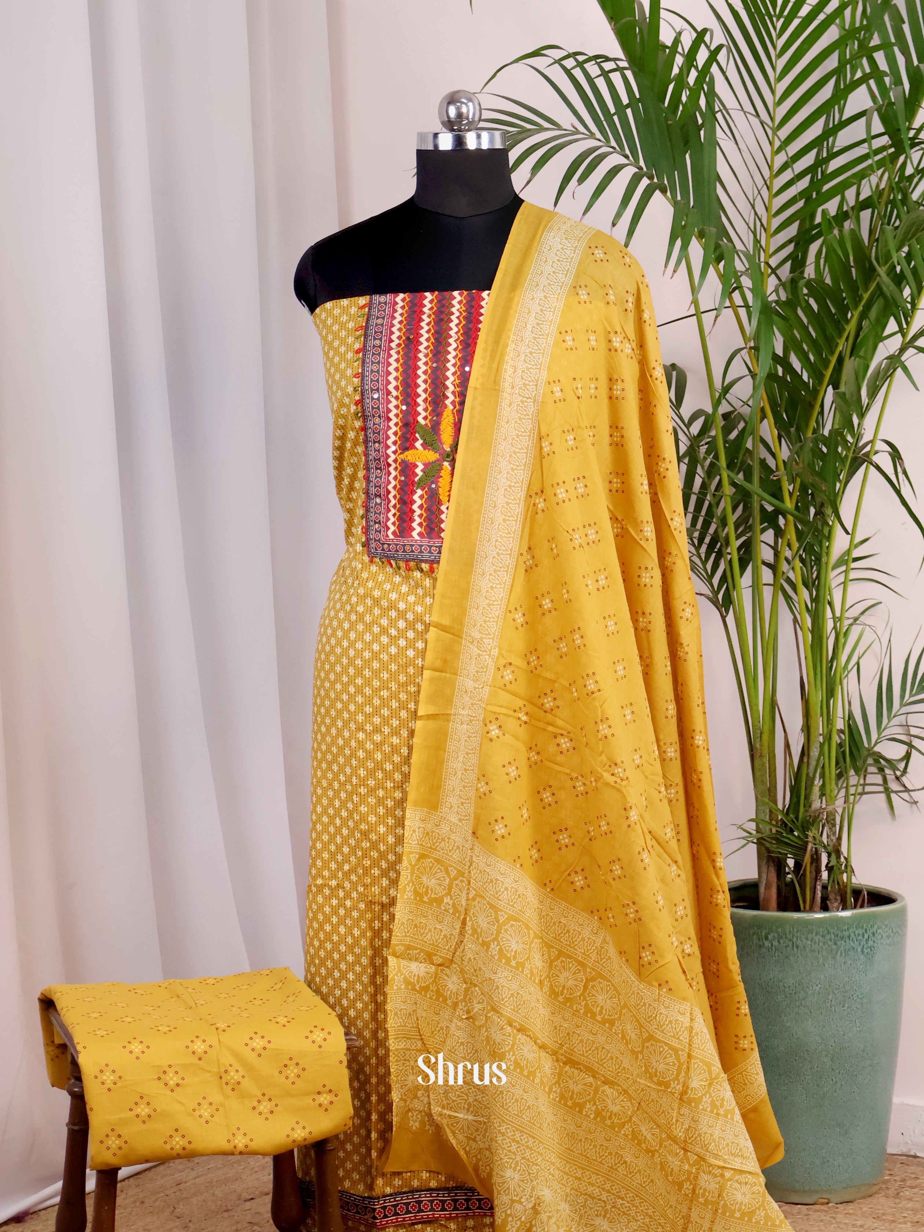 Mustard - Cotton salwar - Shop on Shrus.com