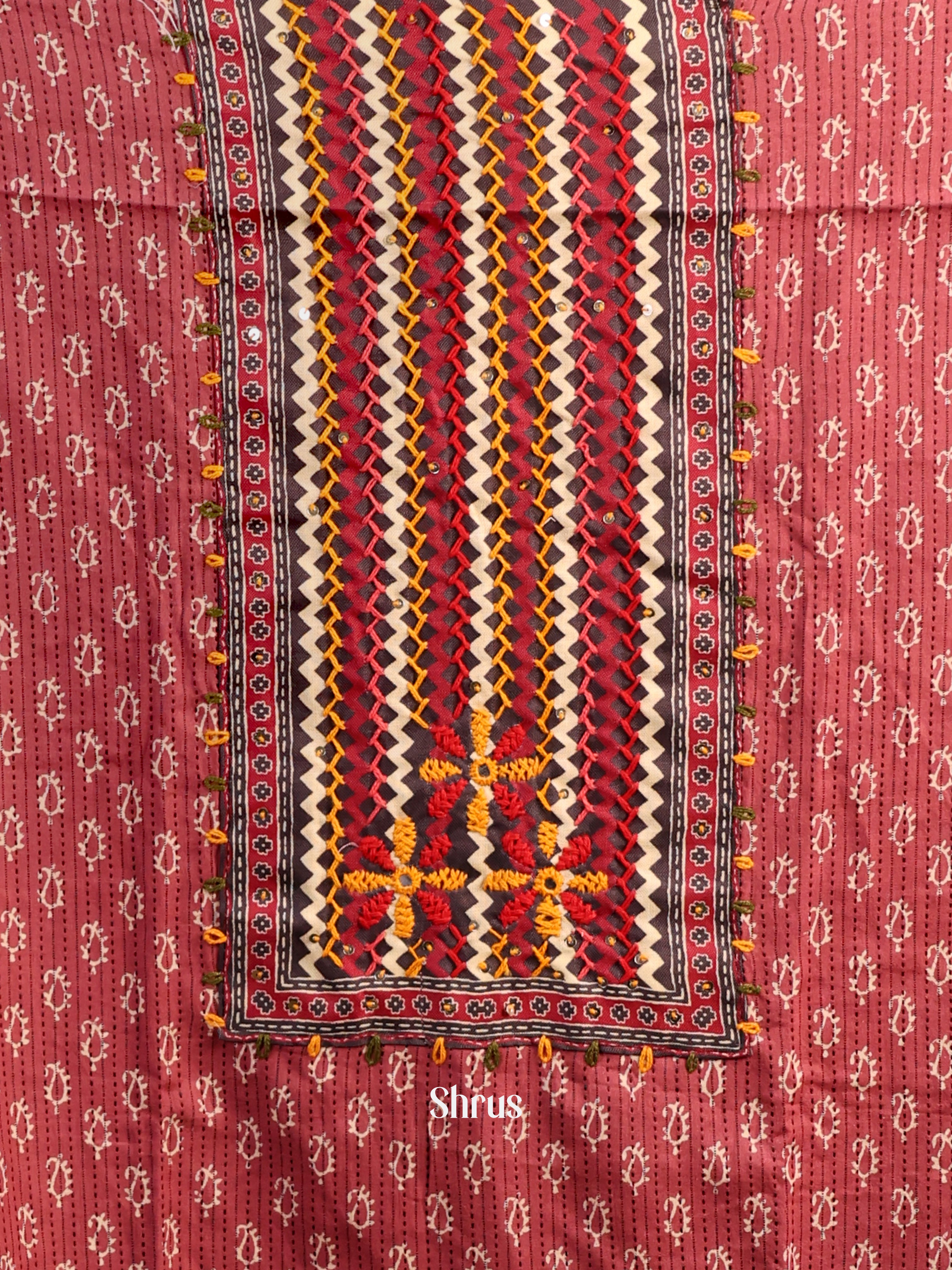 Brown- Cotton salwar - Shop on Shrus.com