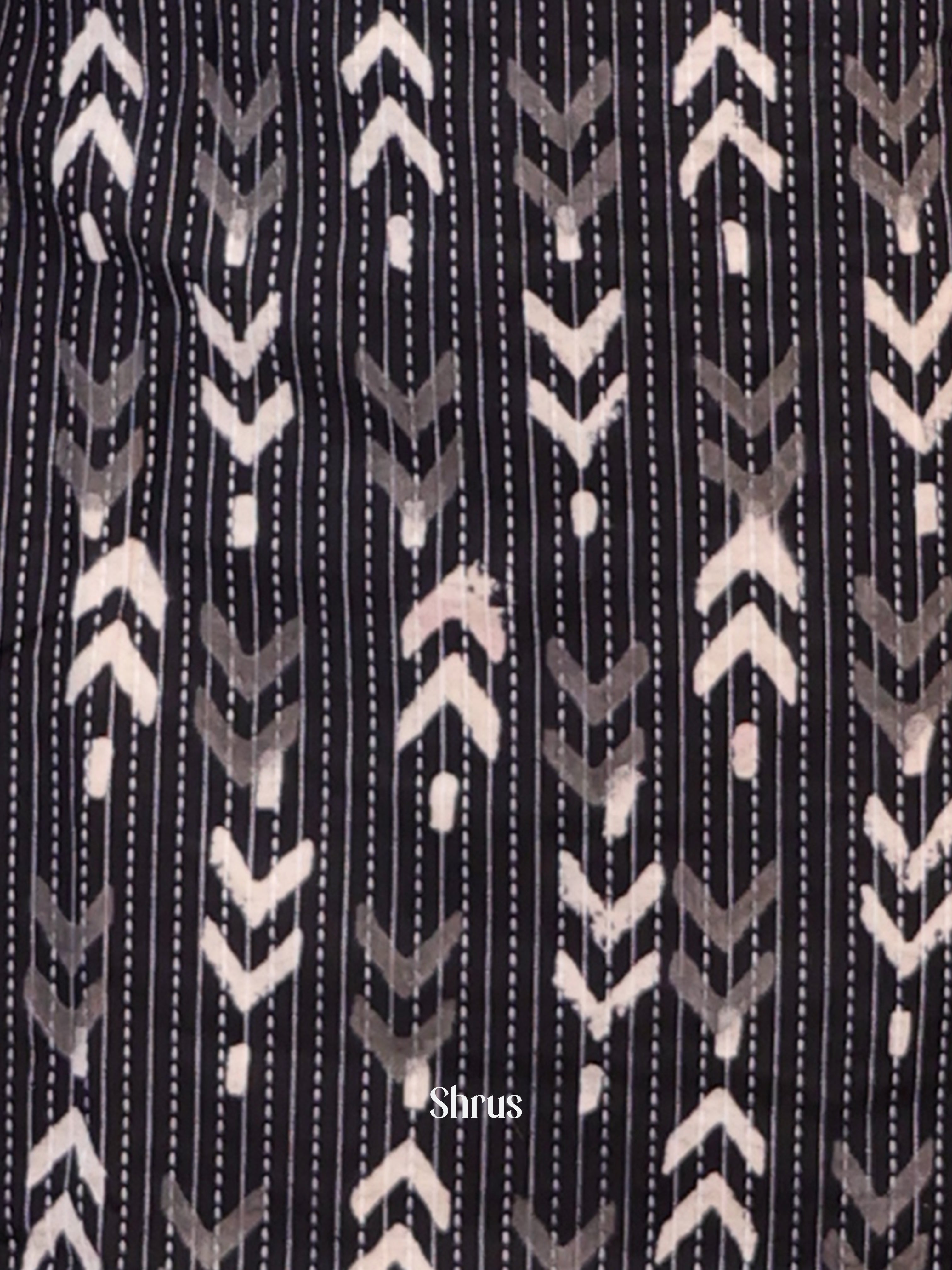 Black & Cream -Ajrakh 3pc Readymade Suits - Shop on Shrus.com