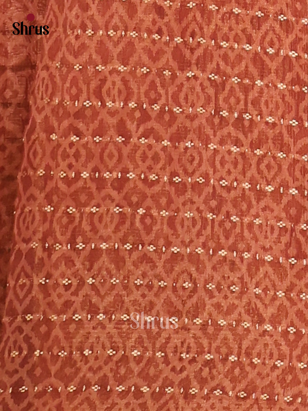 Brown with Dark Beige - Semi Chanderi - CIS15679 - Shop on Shrus.com