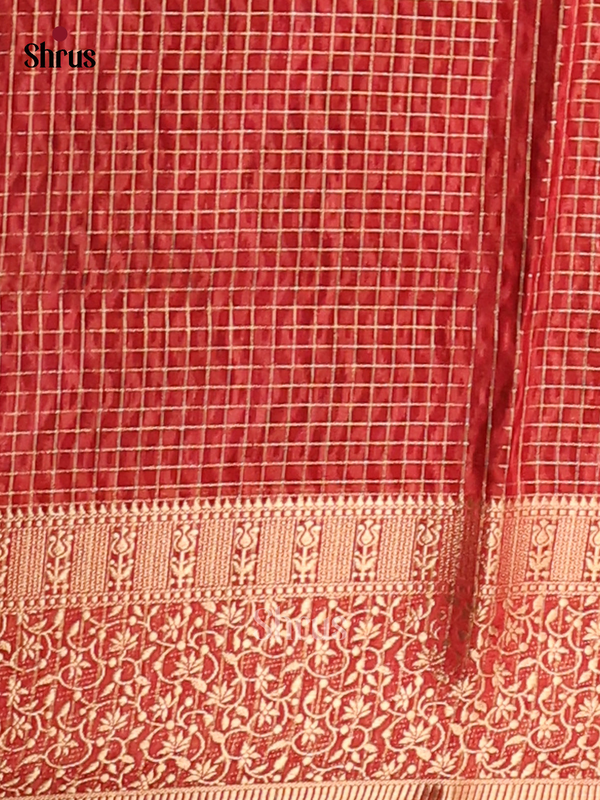 Onion pink with Black - Semi Chanderi - CIS15681 - Shop on Shrus.com
