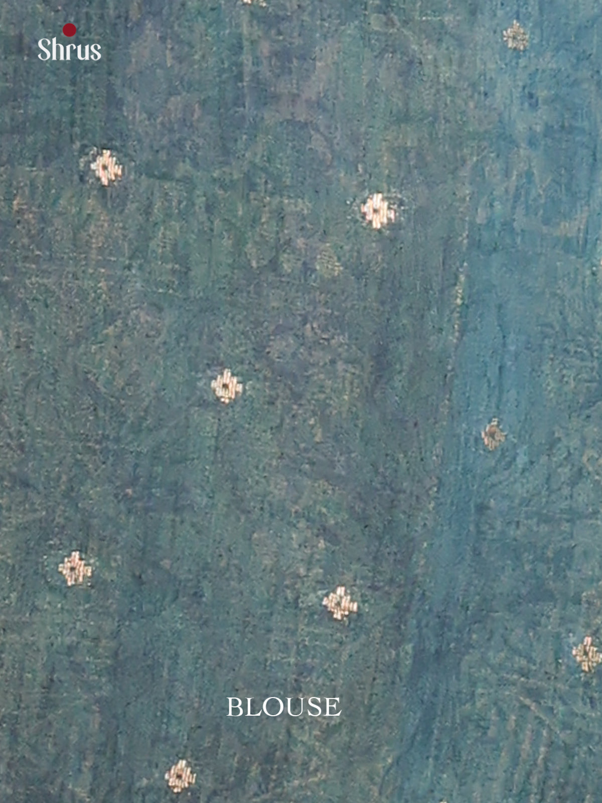 Teal and blue - Semi Chanderi - CIS15683 - Shop on Shrus.com