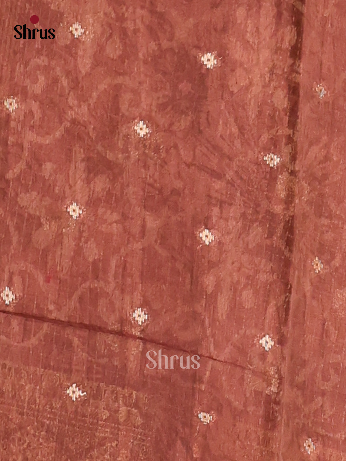 Brown - Semi Chanderi - CIS15684 - Shop on Shrus.com