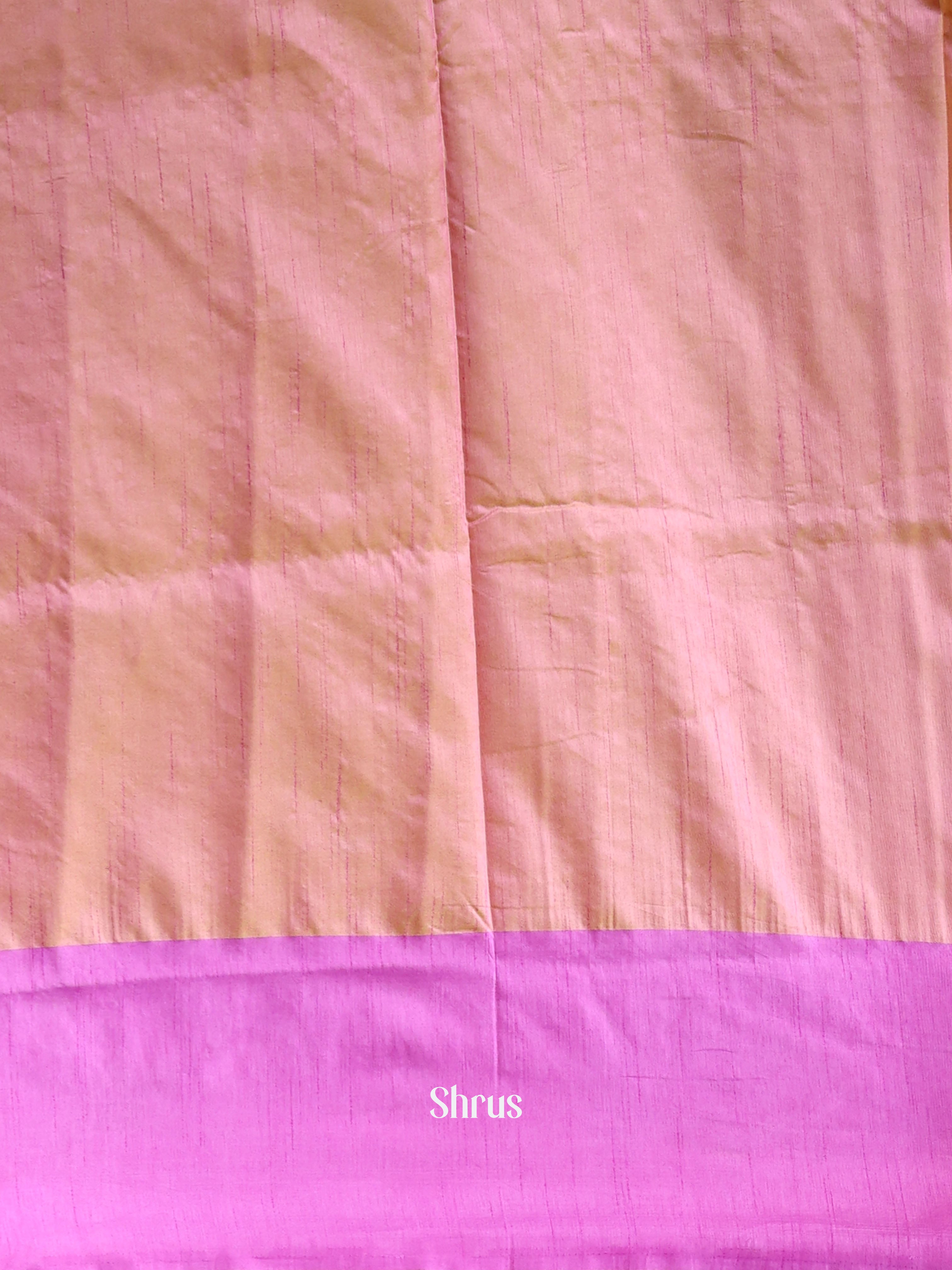 Brick & Purple - Semi Banarasi Saree - Shop on Shrus.com