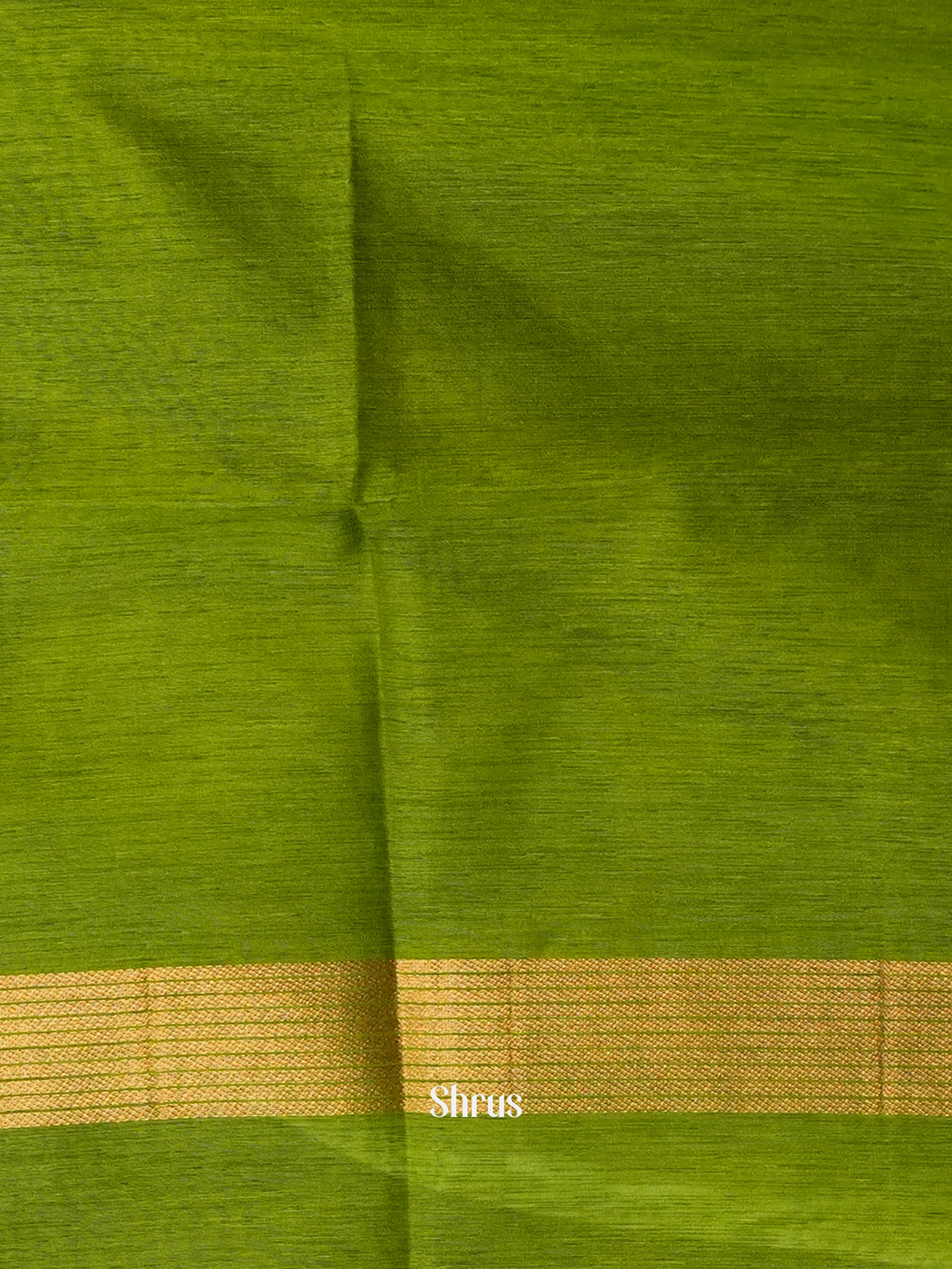 Green - Semi Jute Saree - Shop on Shrus.com