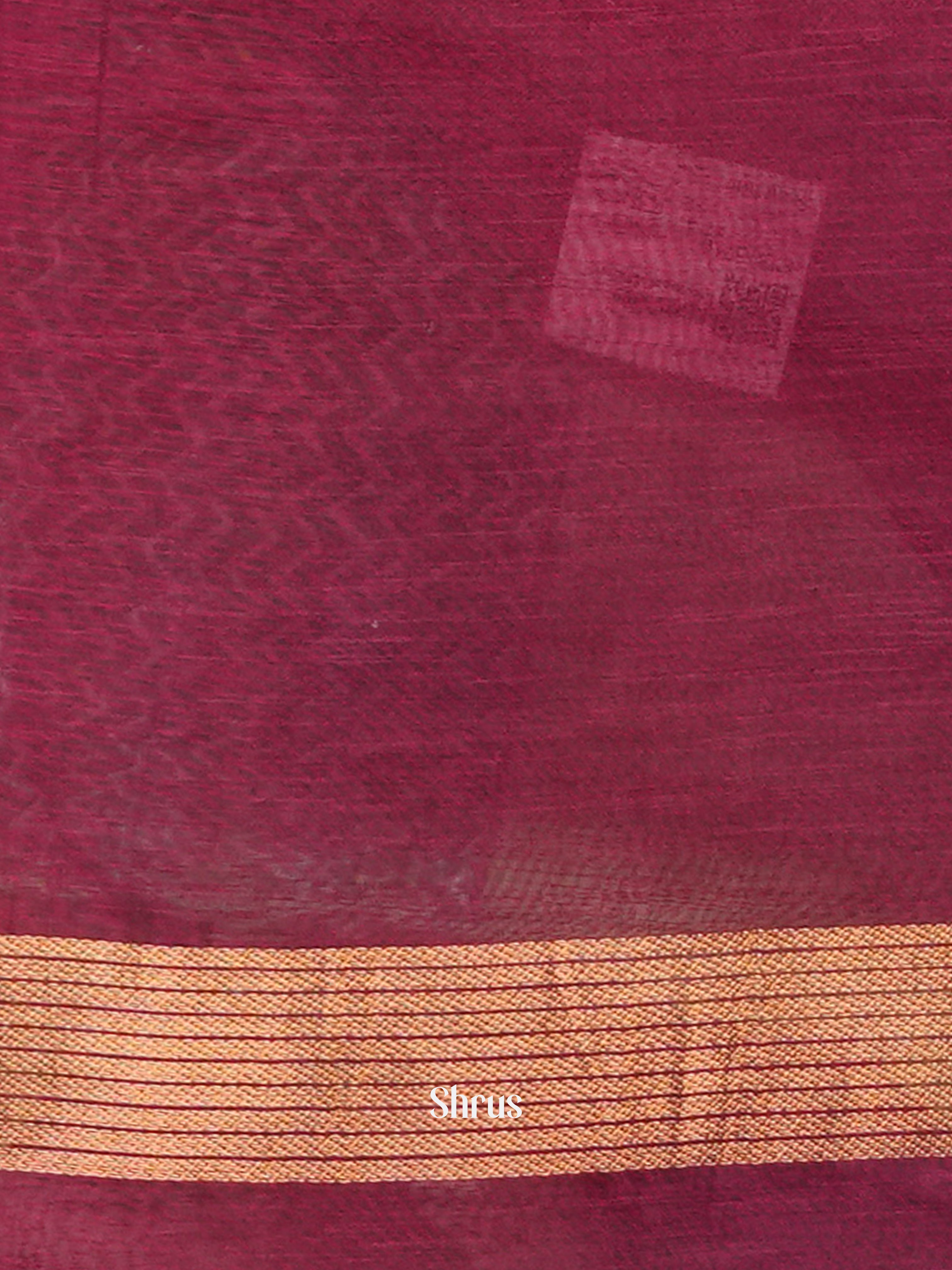 Purple - Semi Jute Saree - Shop on Shrus.com